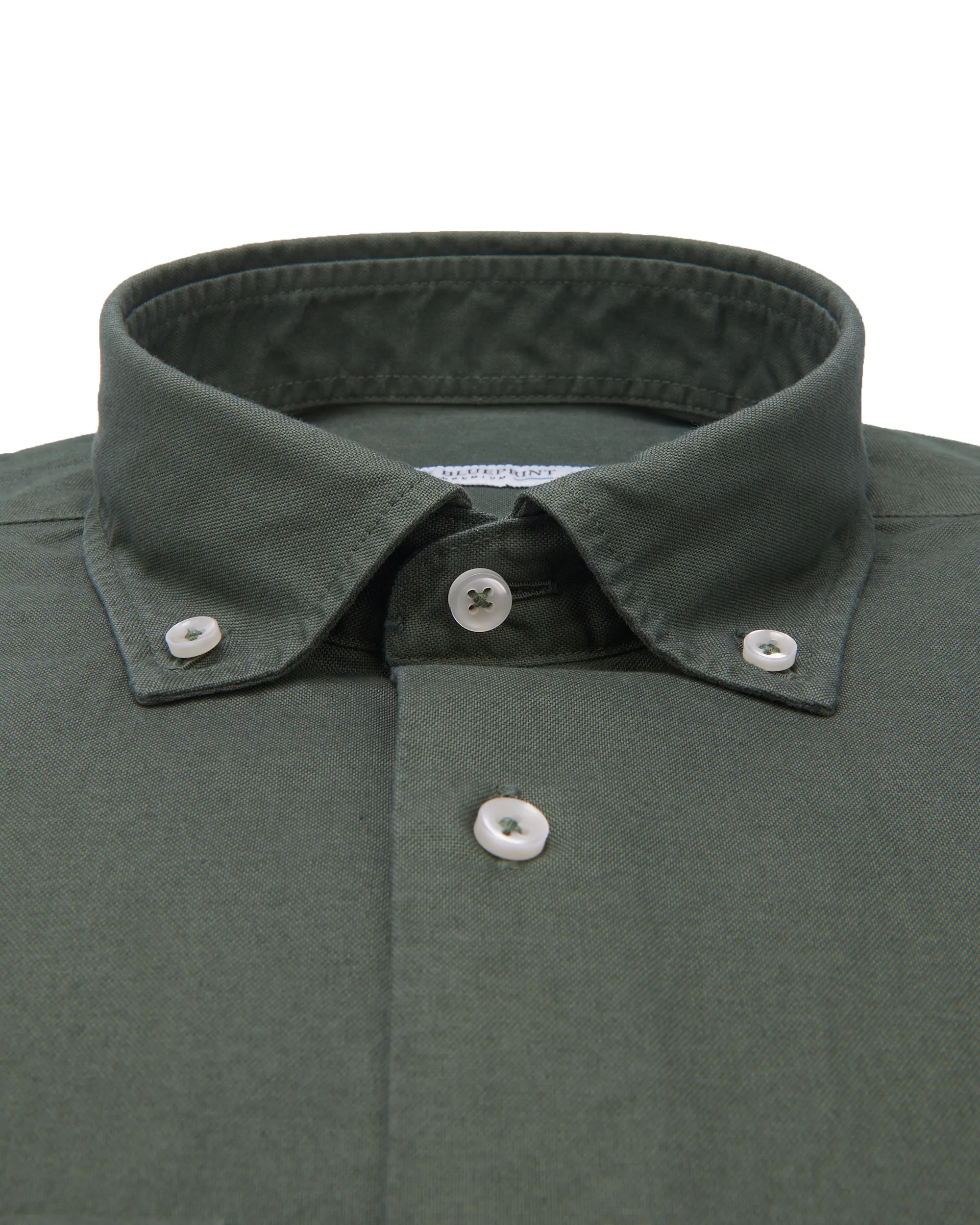 The BLUEPRINT Premium - Casual Overhemd LM Flessengroen uni 078401-003-L