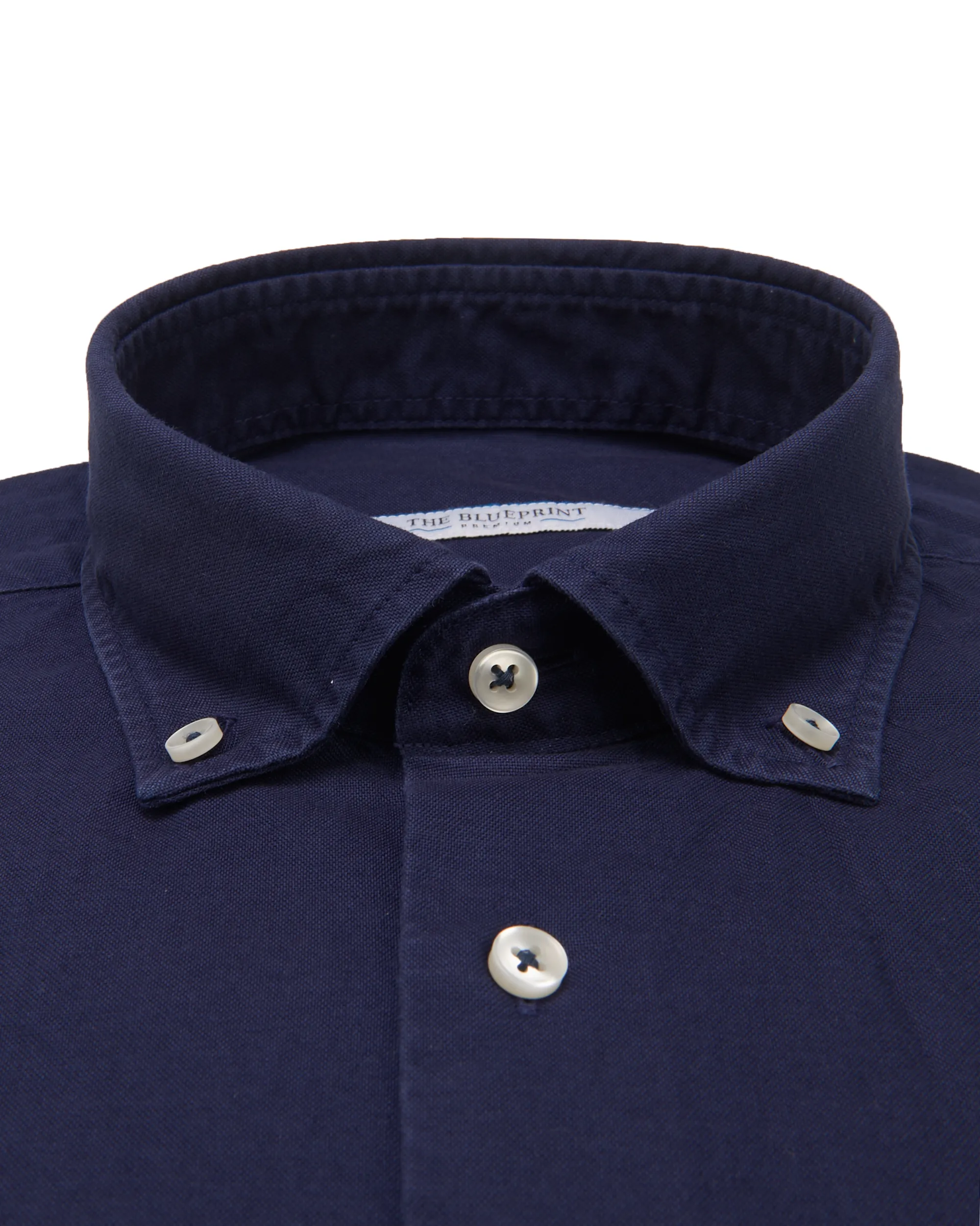 The BLUEPRINT Premium Trendy Overhemd LM Donkerblauw uni 078401-006-L