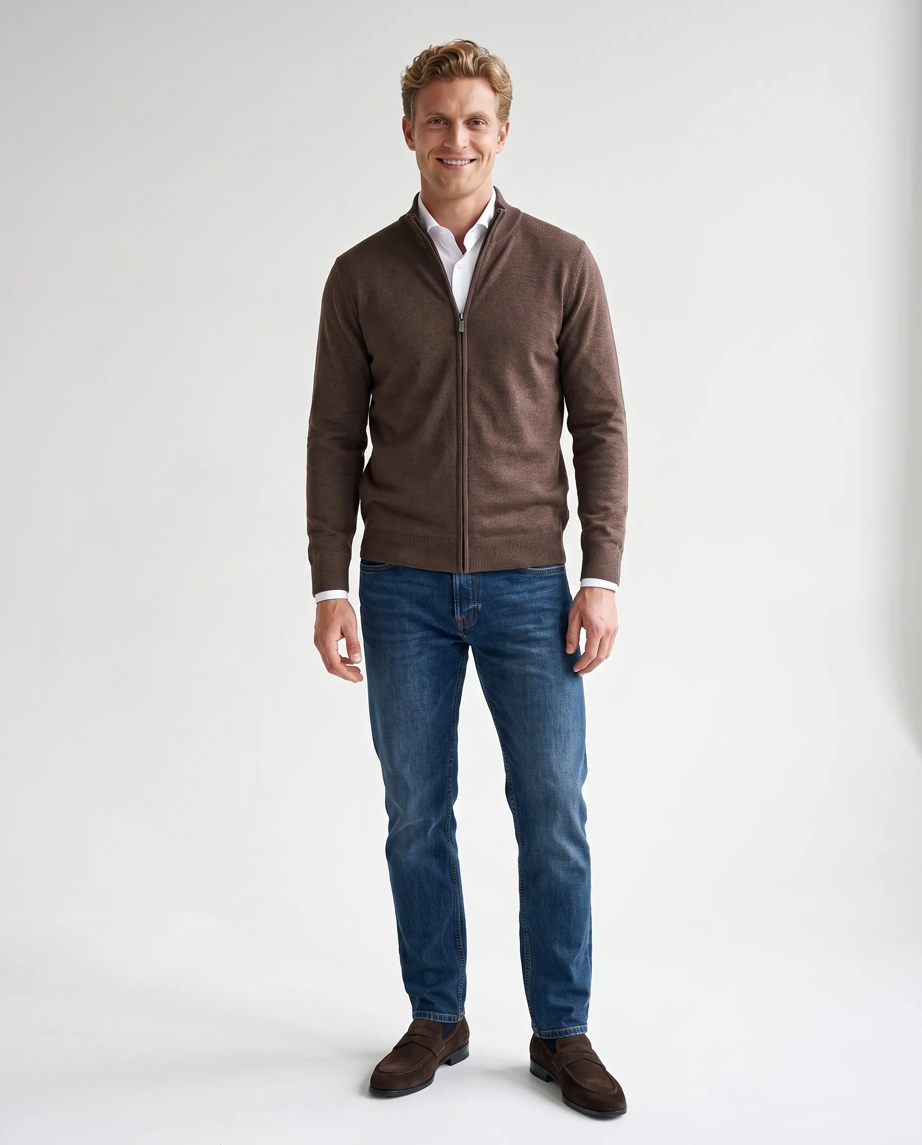 The BLUEPRINT Premium Vest Coffe Bean 078480-009-L