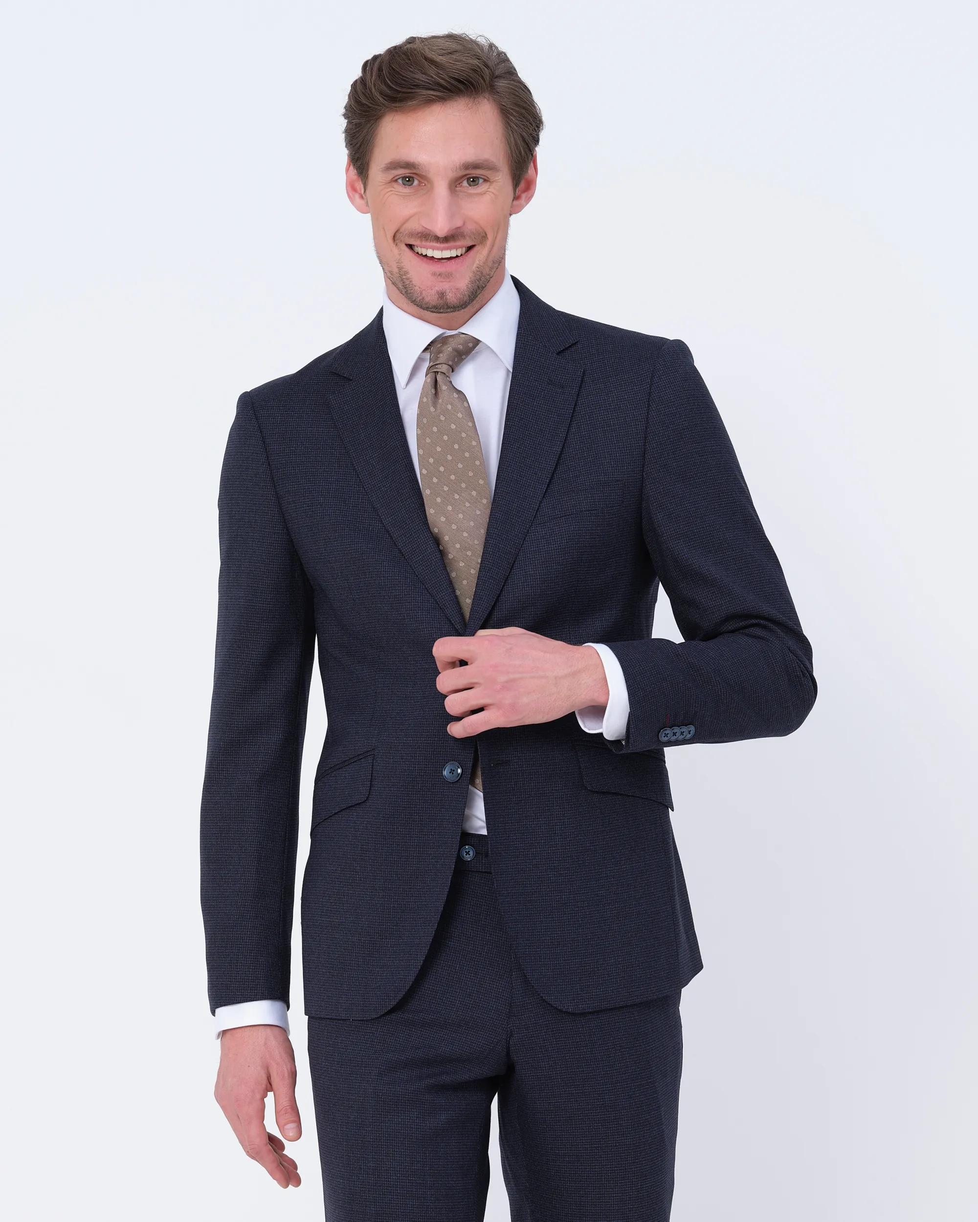 Recall Shaped Fit Pak Donkerblauw kleine ruit 080053-001-50