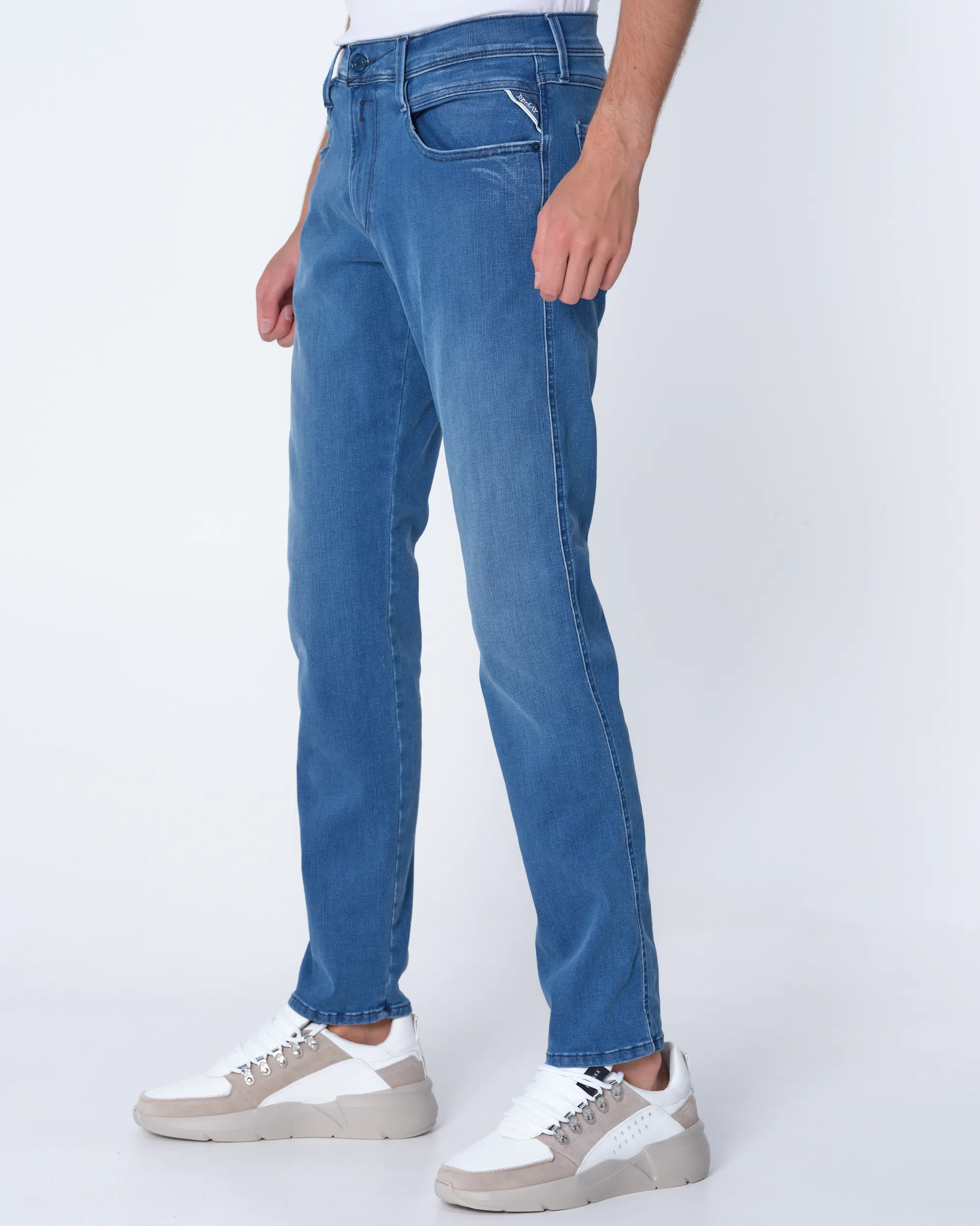 Replay Anbass Hyperflex Jeans Blauw 081765-001-28/32