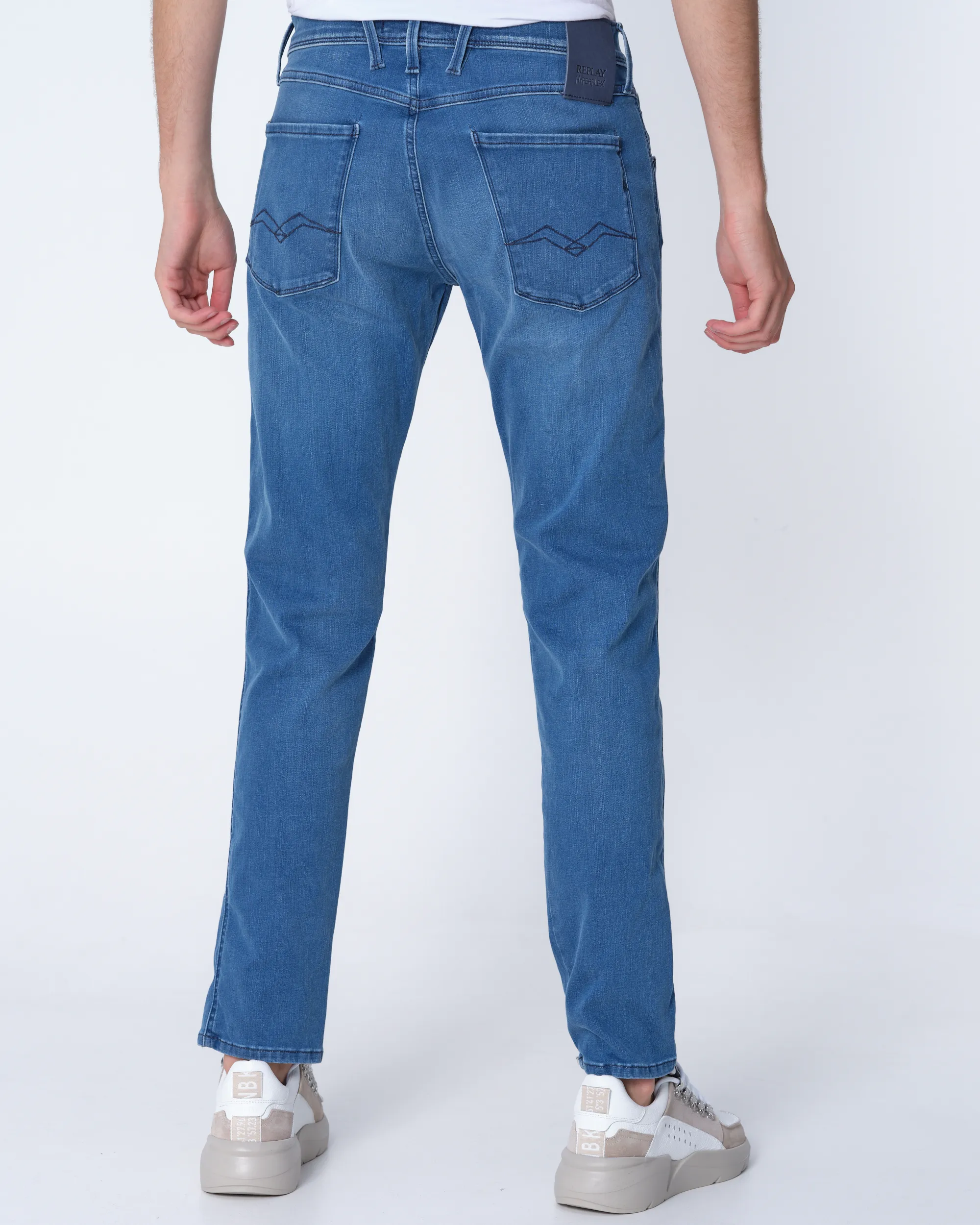 Replay Anbass Hyperflex Jeans Blauw 081765-001-28/32