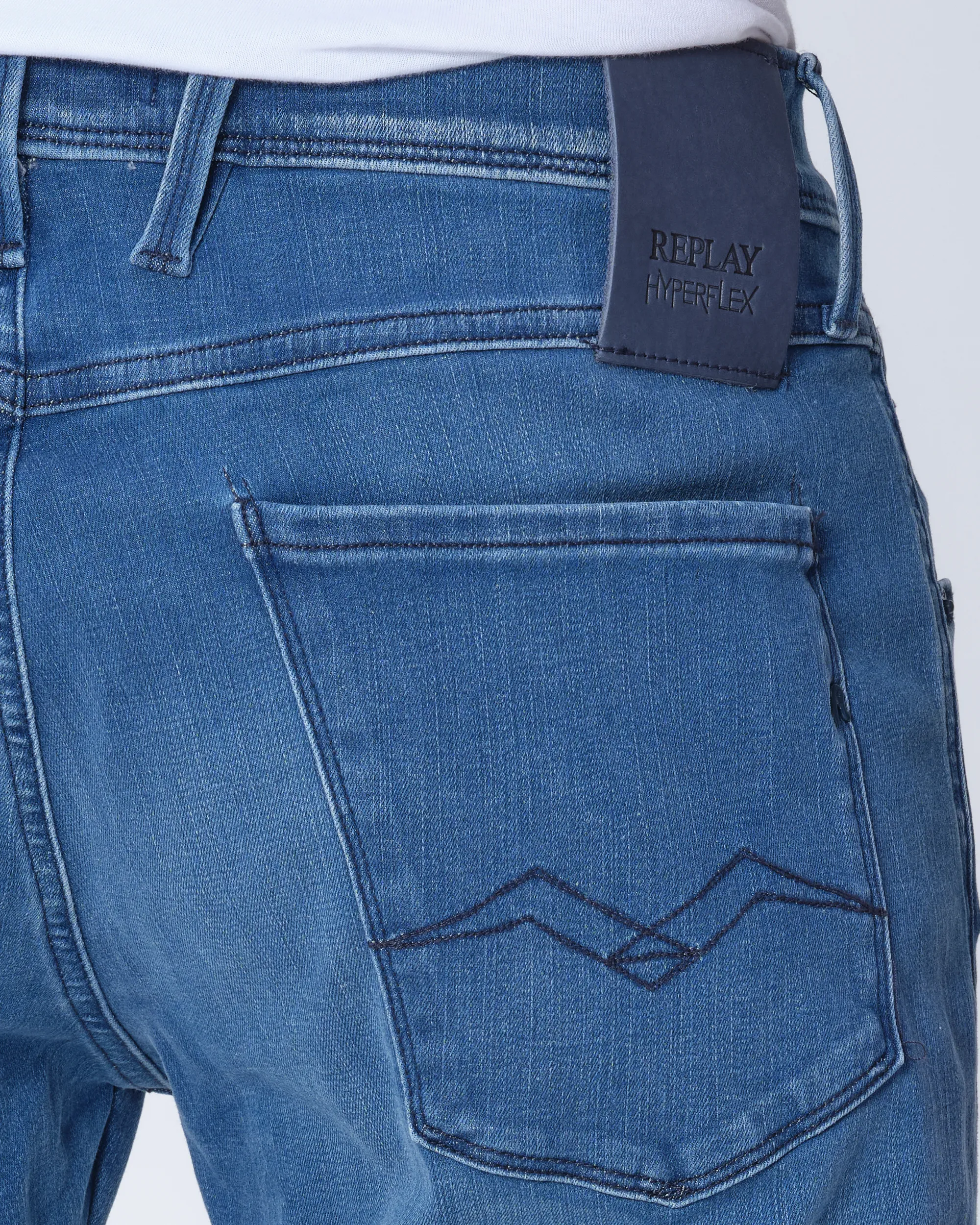 Replay Anbass Hyperflex Jeans Blauw 081765-001-28/32
