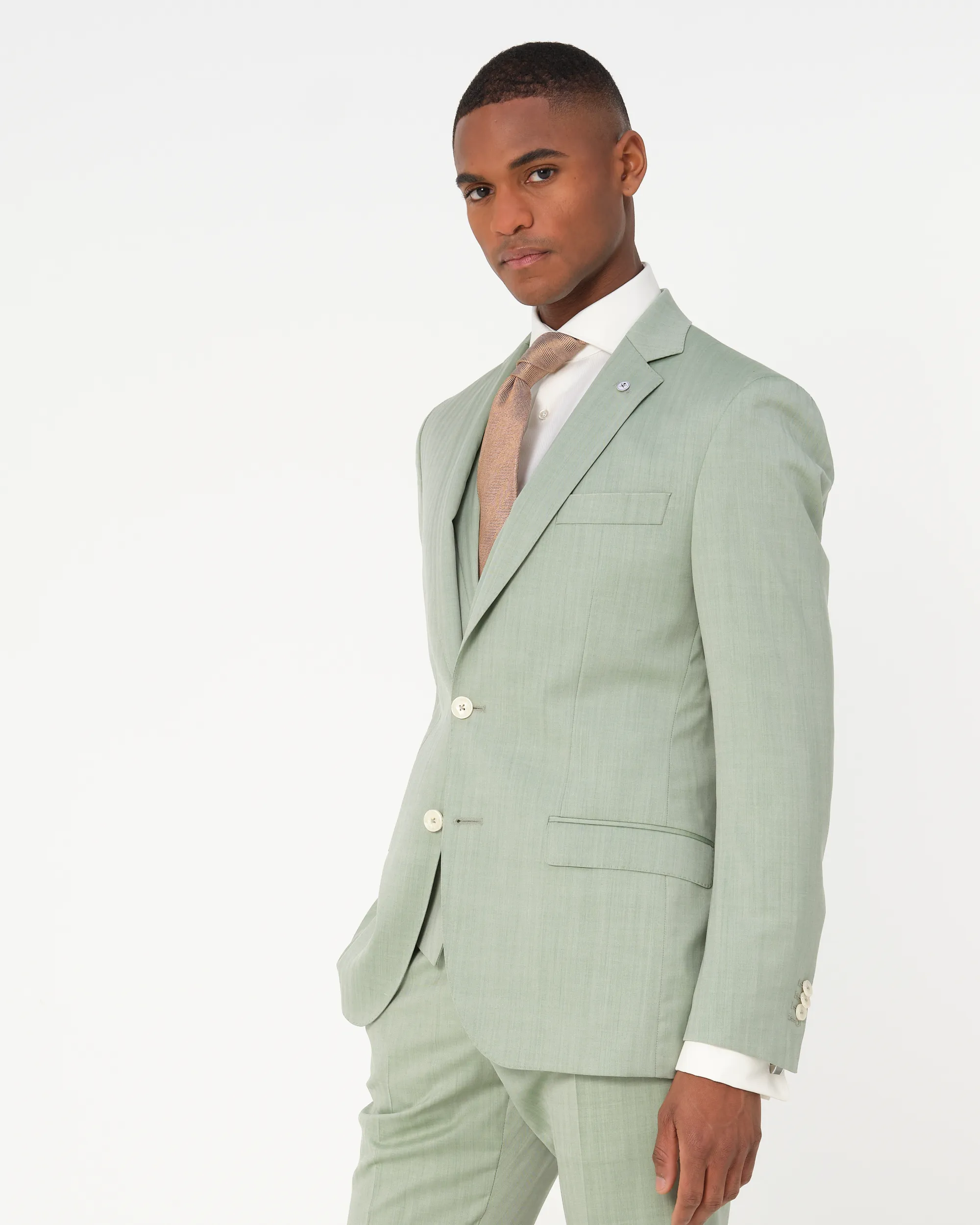 Dutch Dandies Amalfi Driedelig Trouwpak Lichtgroen uni 081817-001-46