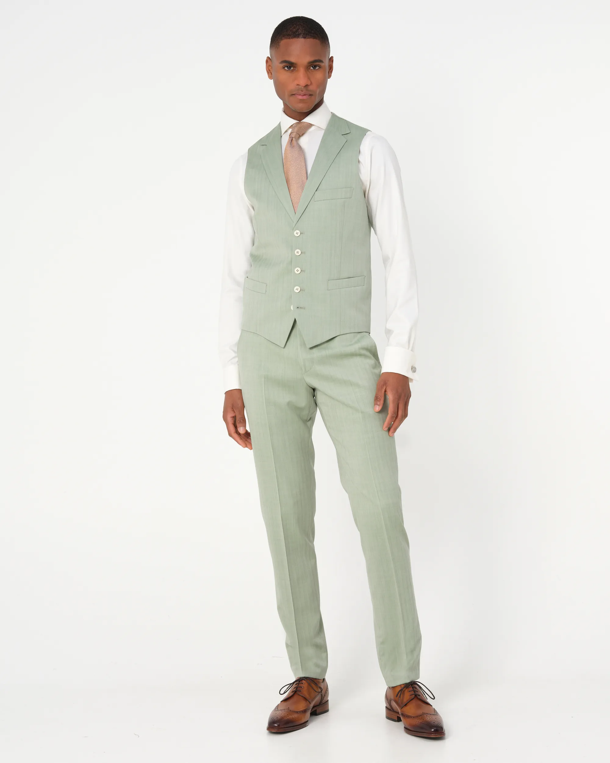 Dutch Dandies Amalfi Driedelig Trouwpak Lichtgroen uni 081817-001-46