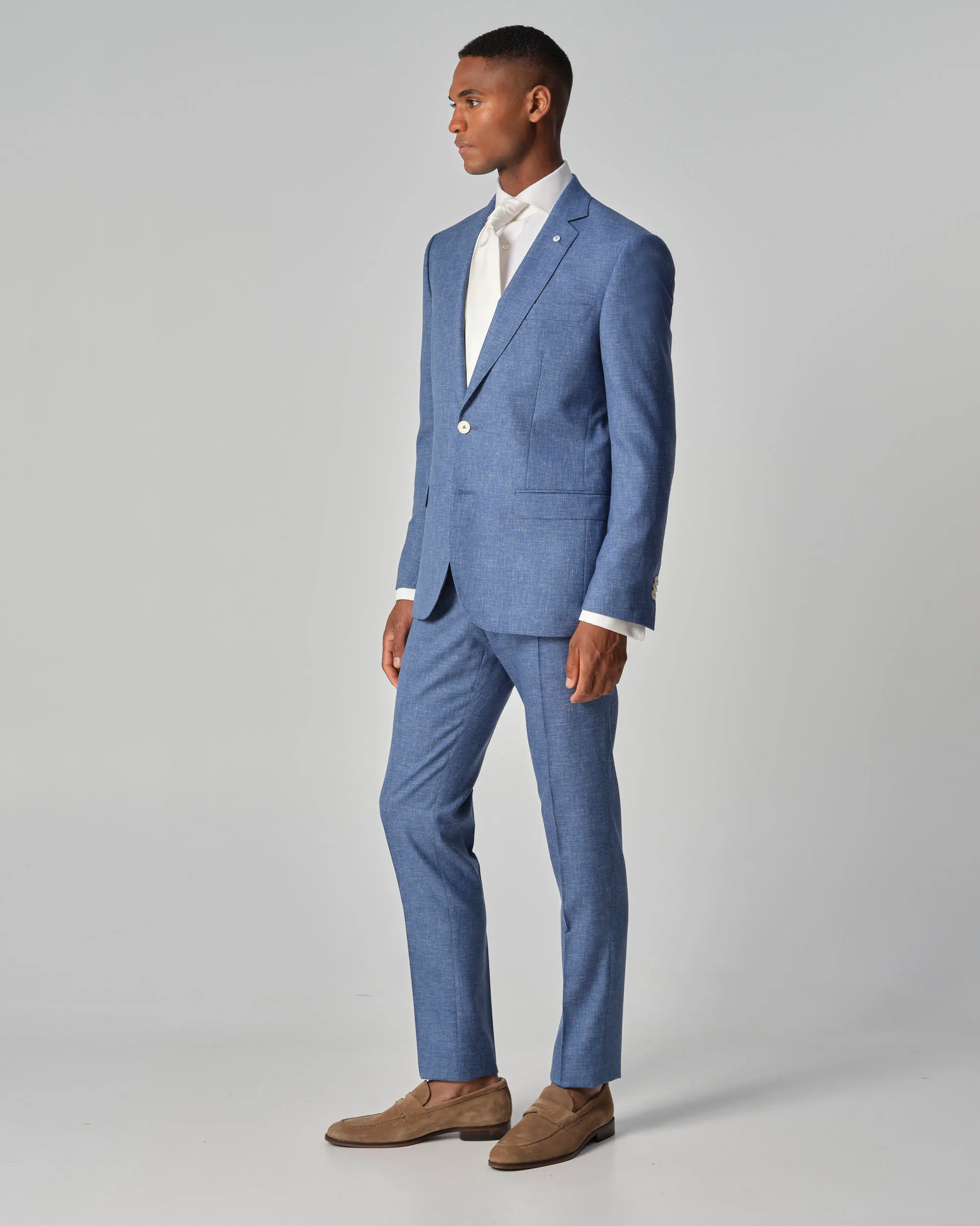 Dutch Dandies Amalfi 2-delig Trouwpak Blauw uni 081825-005-46
