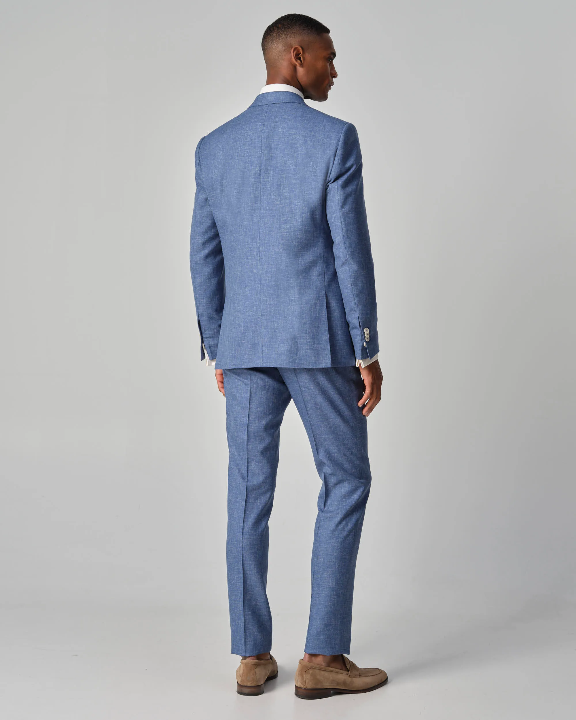 Dutch Dandies Amalfi 2-delig Trouwpak Blauw uni 081825-005-46