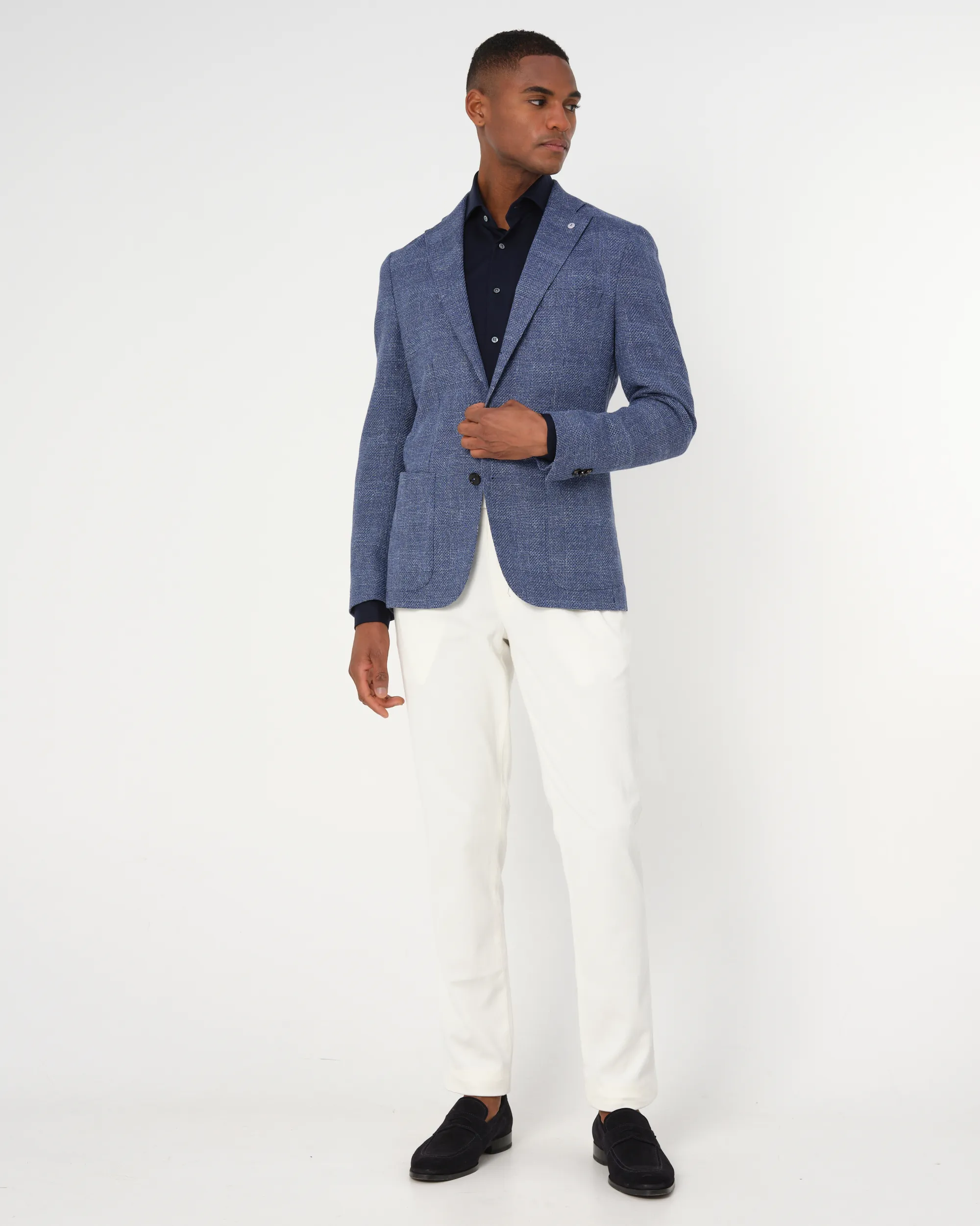Dutch Dandies Colbert Navy grote ruit 081835-001-46