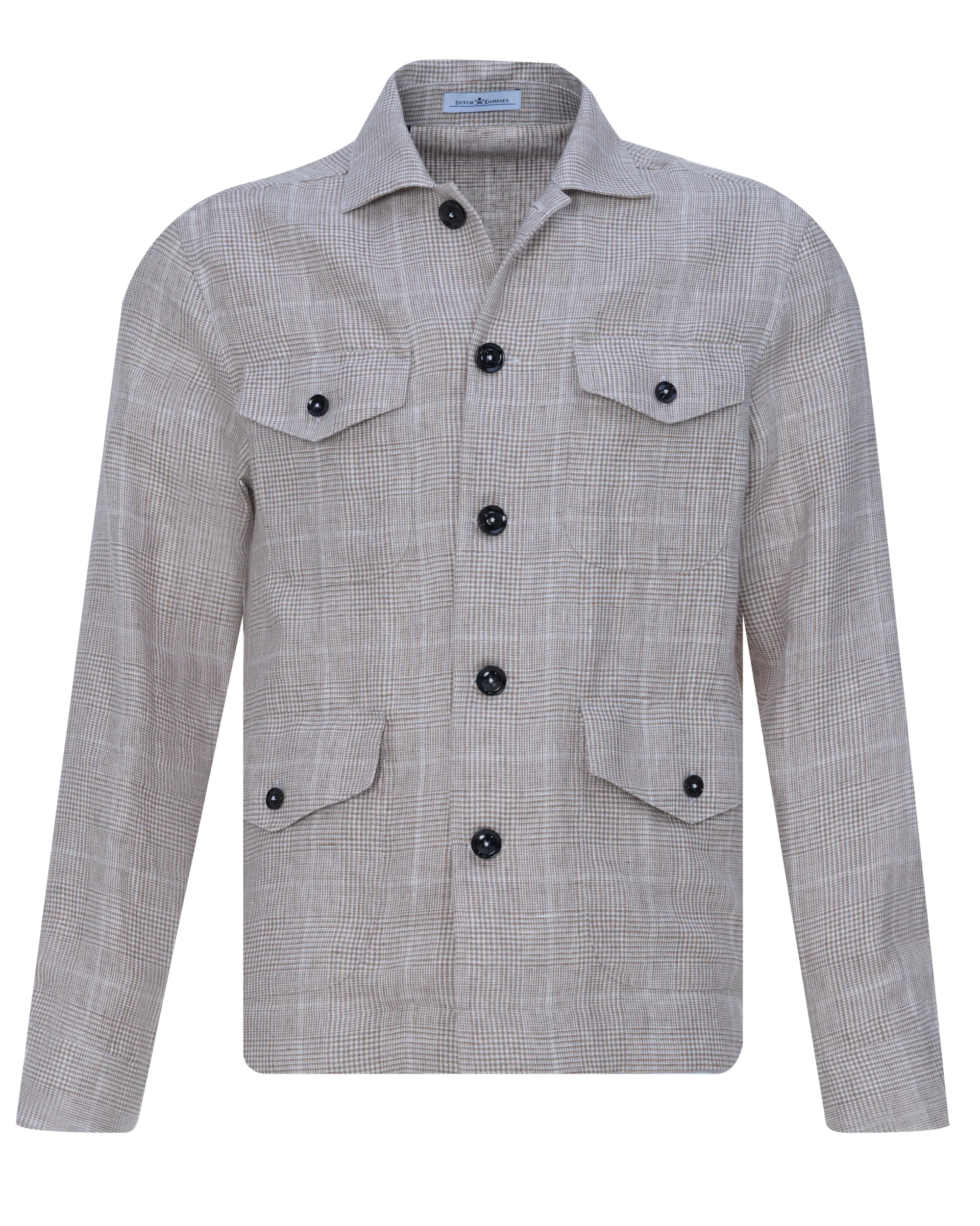 Dutch Dandies Overshirt Beige grote ruit 081878-001-46