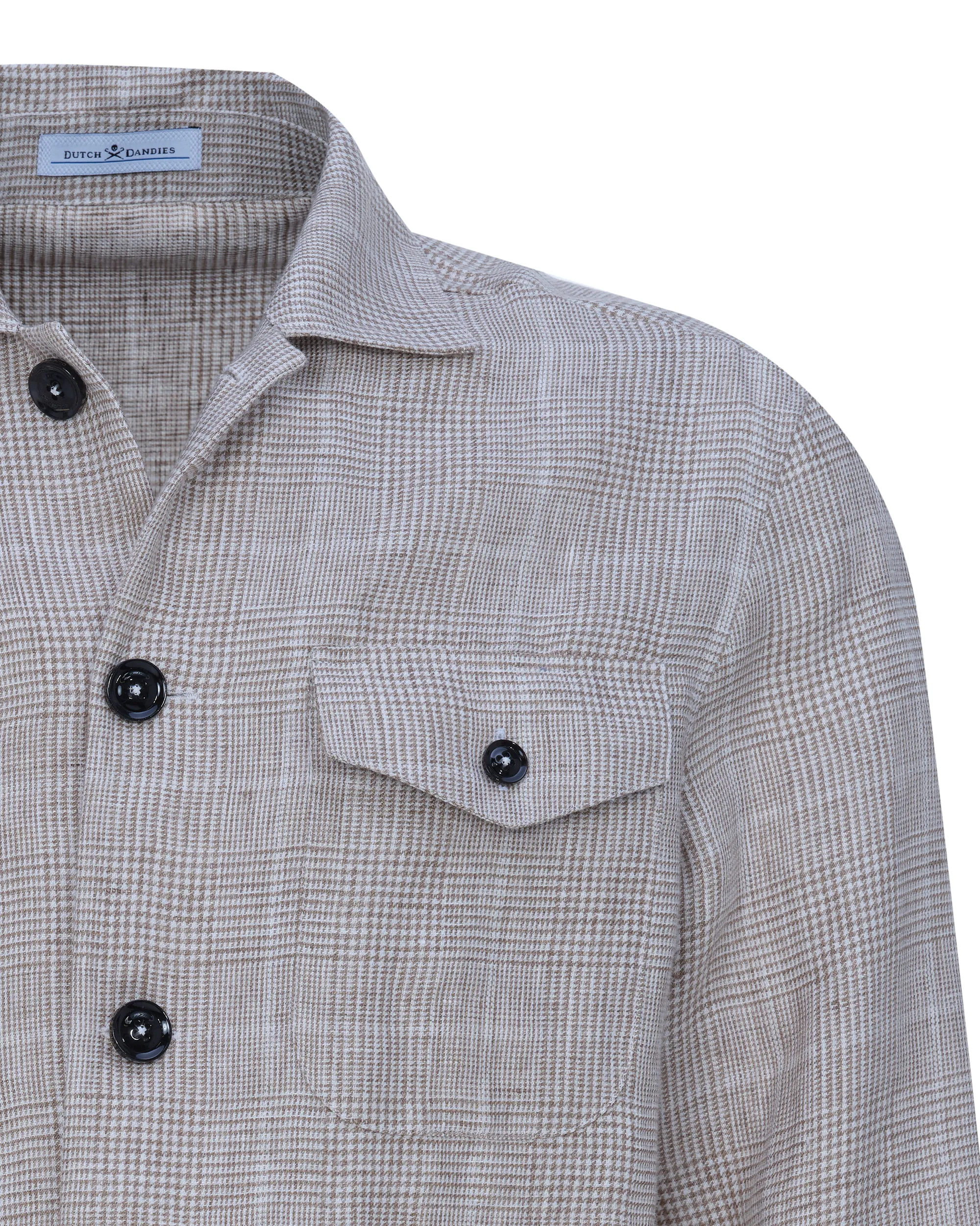 Dutch Dandies Overshirt Beige grote ruit 081878-001-46