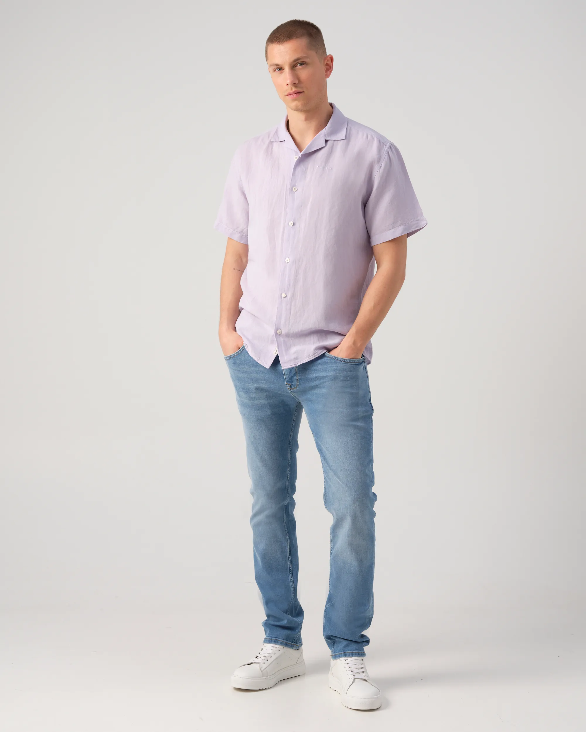 J.C. RAGS Casual Overhemd KM Thistle 082305-001-L