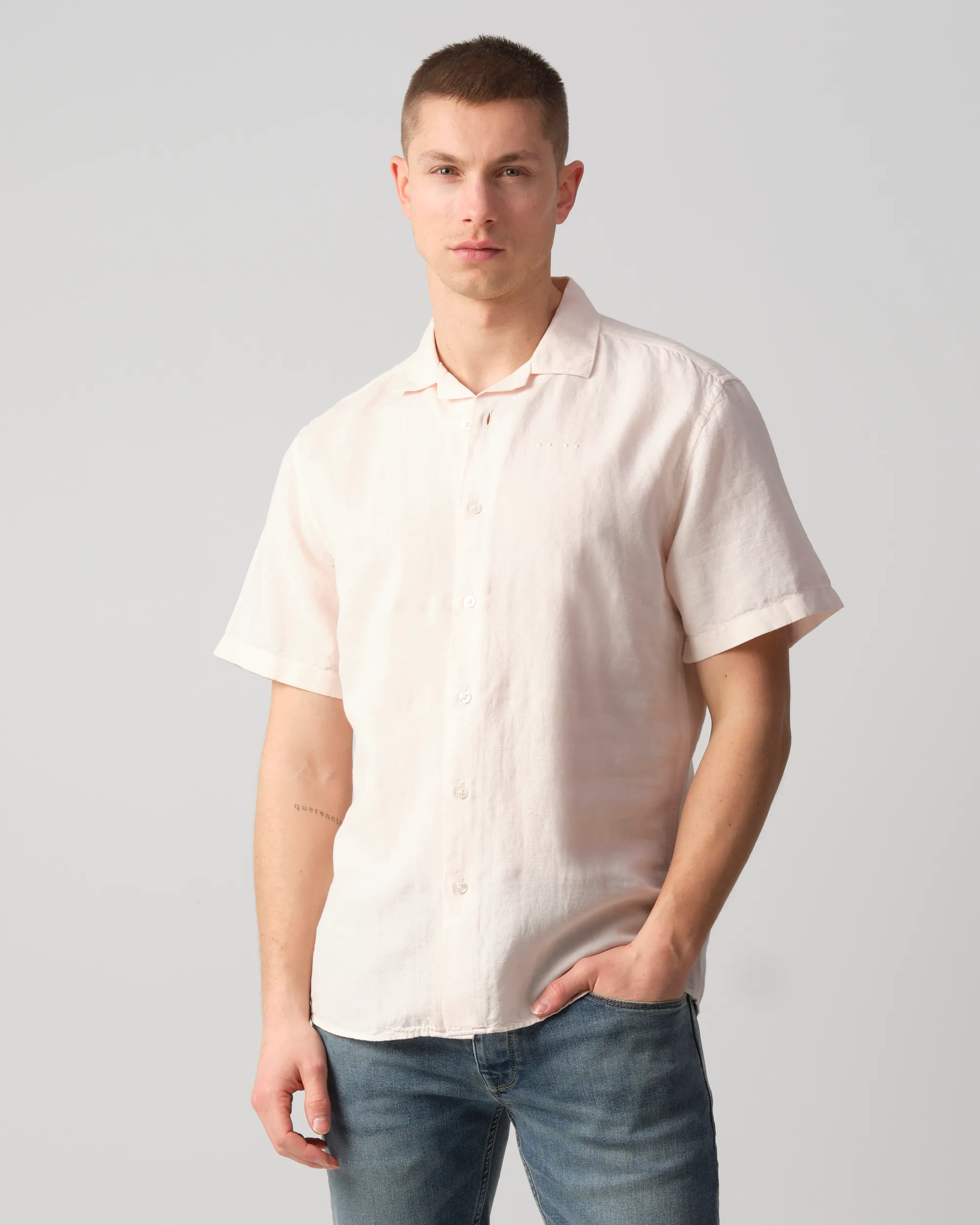 J.C. RAGS Elvis Casual Overhemd KM Pink Salt 082305-005-XXL