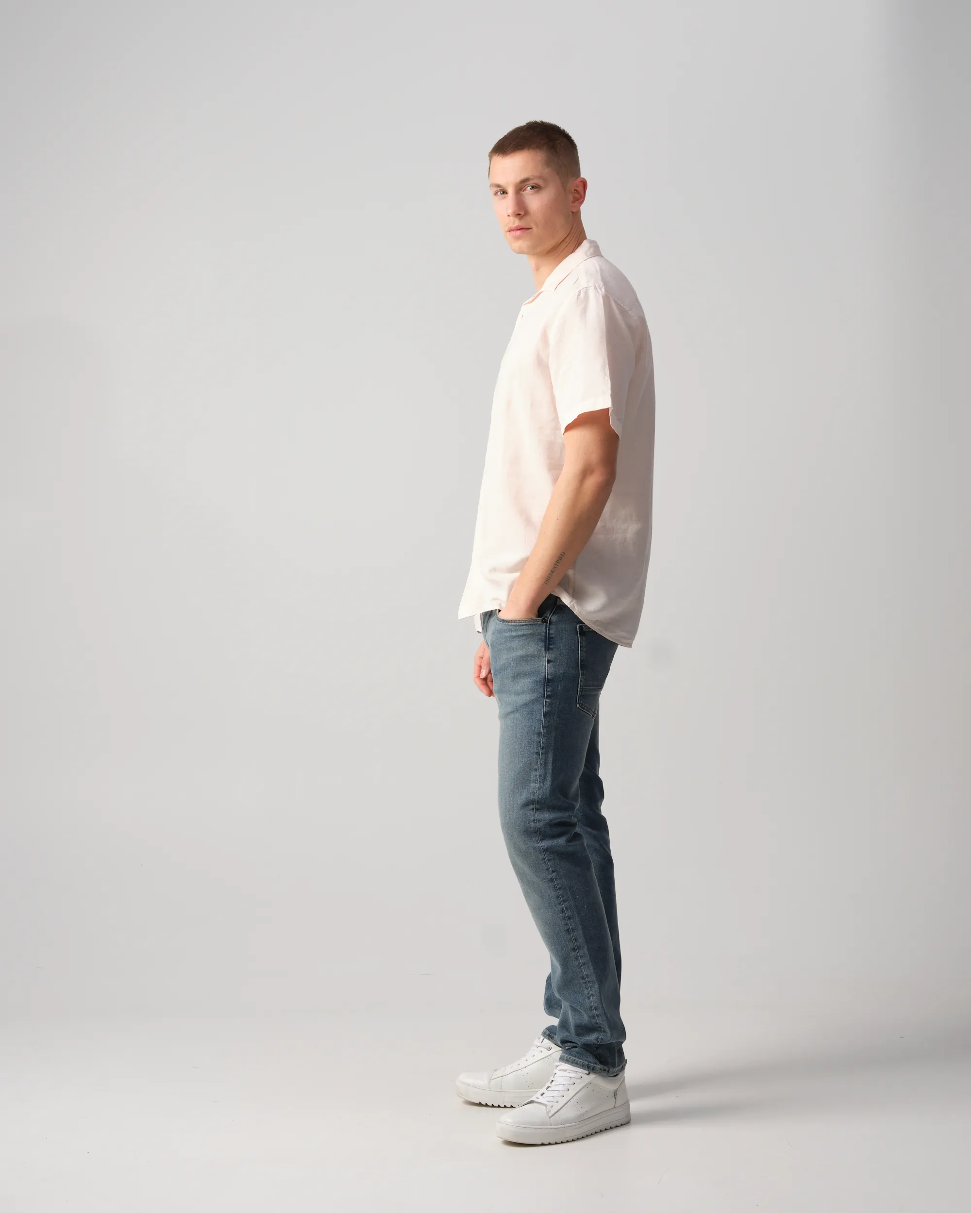J.C. RAGS Elvis Casual Overhemd KM Pink Salt 082305-005-XXL