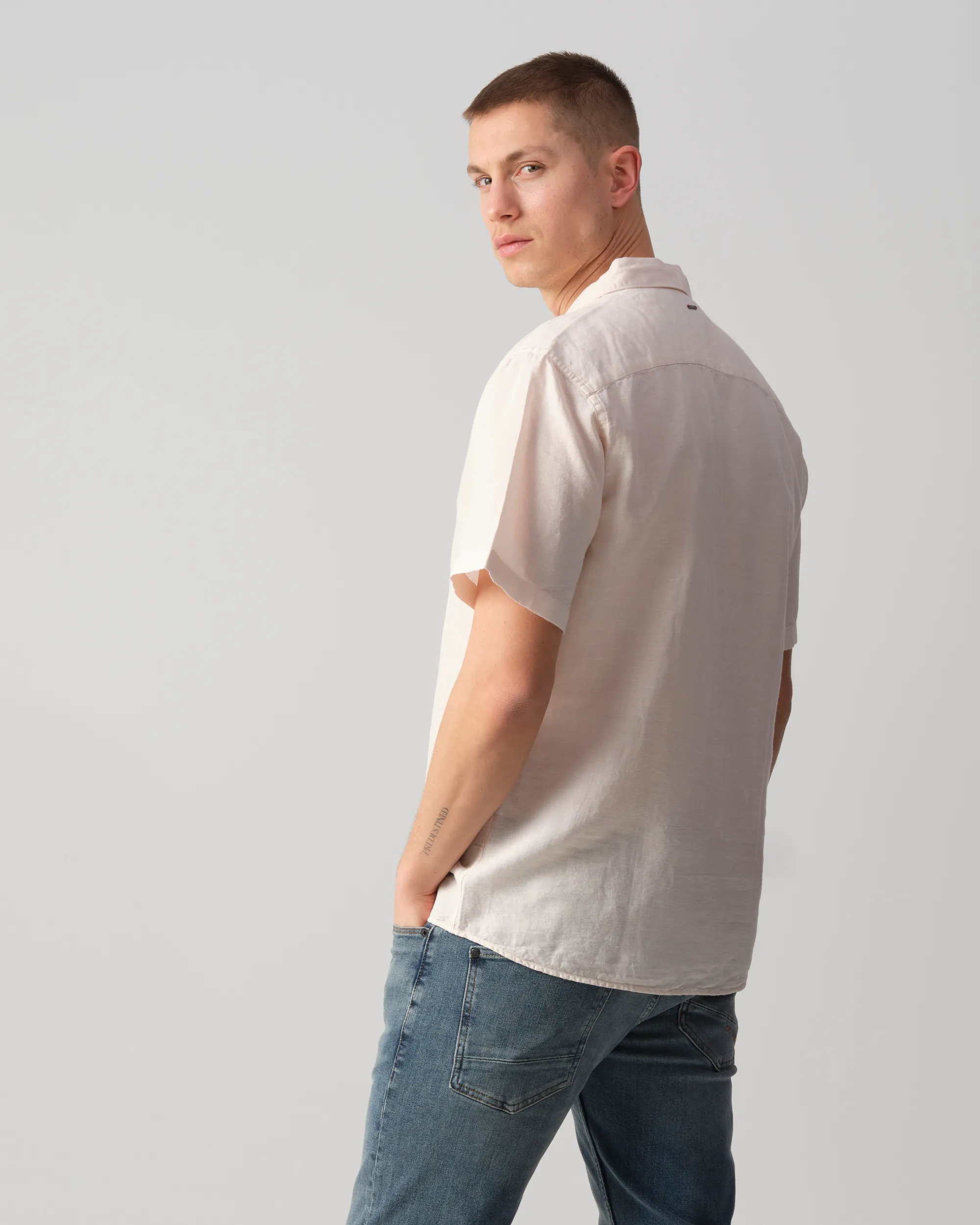 J.C. RAGS Elvis Casual Overhemd KM Pink Salt 082305-005-XXL