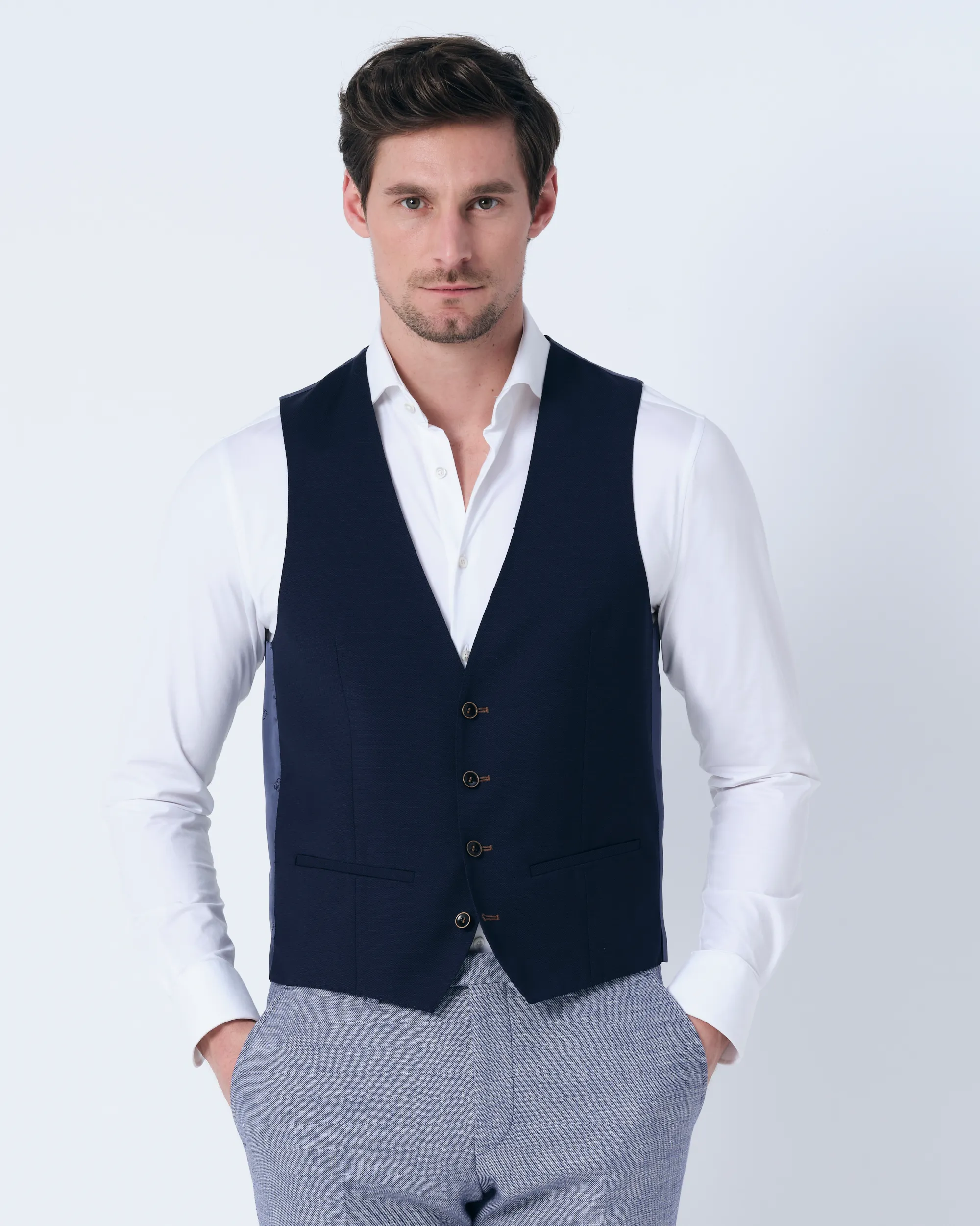 Roy Robson Gilet Donker blauw 082535-001-58