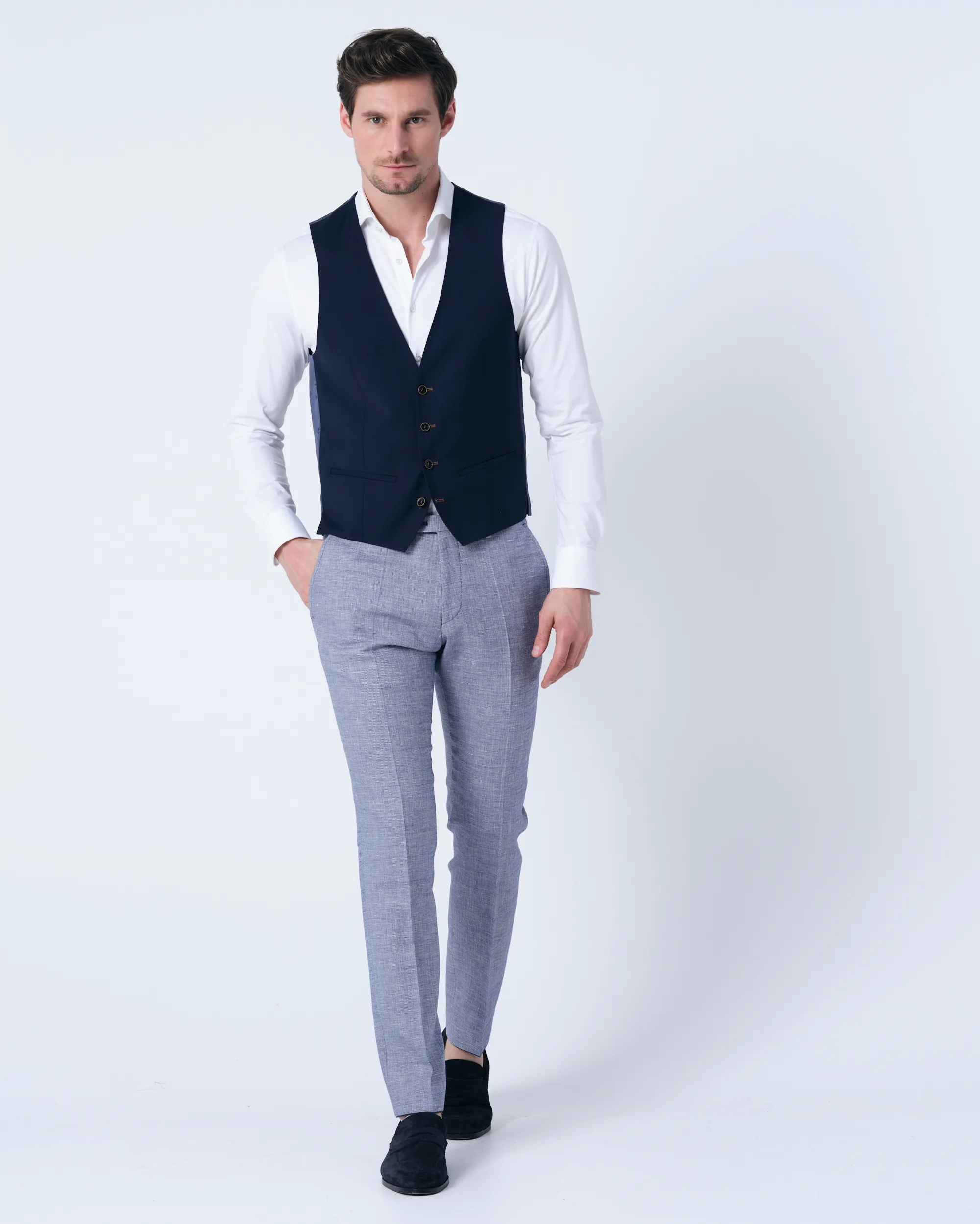 Roy Robson Gilet Donker blauw 082535-001-58