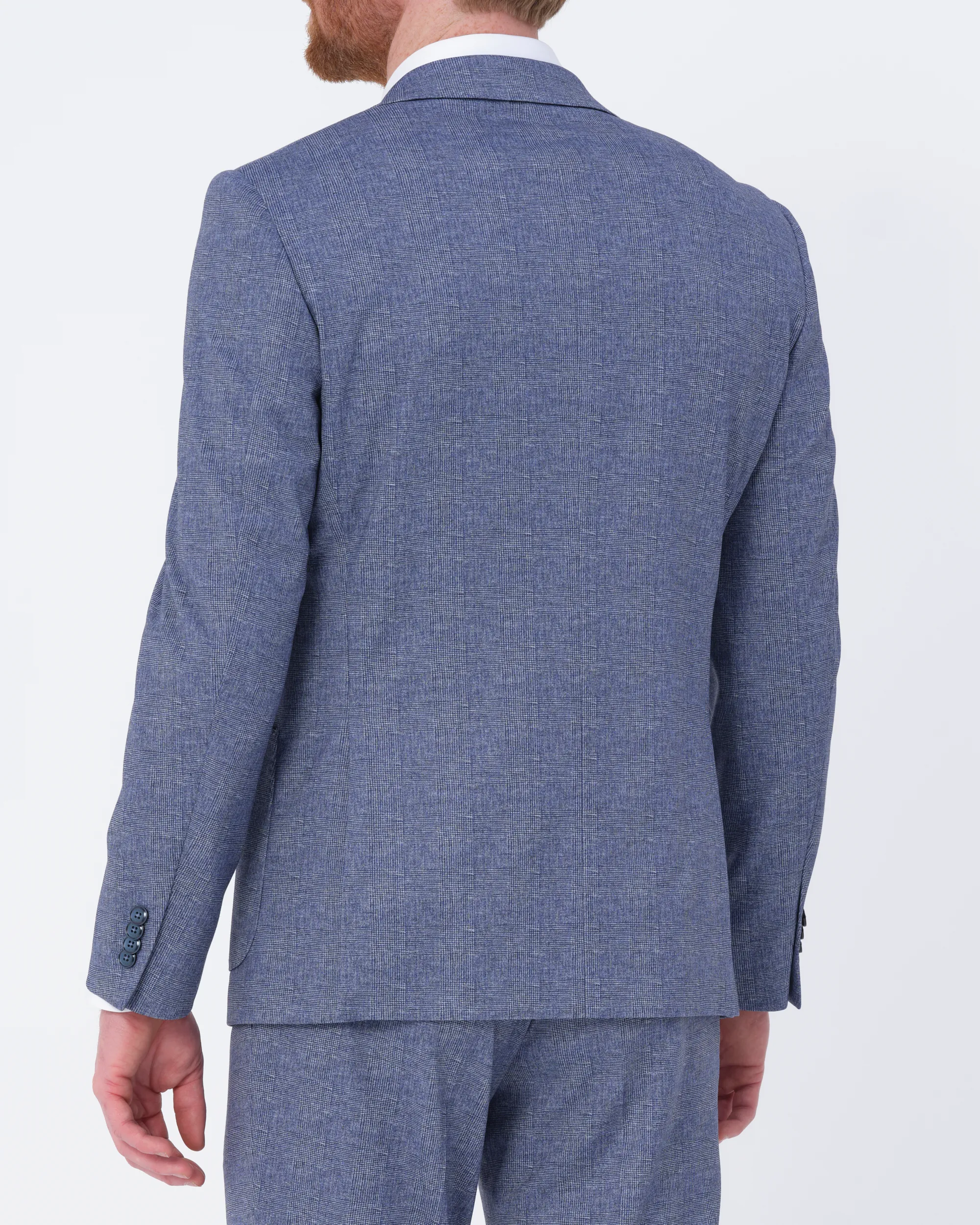 Recall - Mix & Match Colbert Blauw kleine ruit 083372-001-102