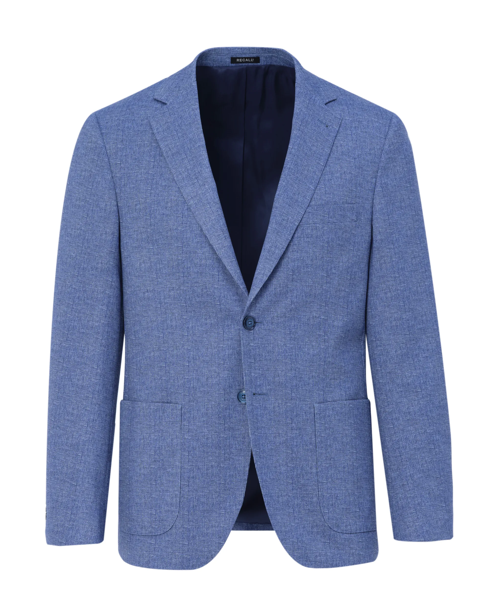 Recall - Mix & Match Colbert Blauw kleine ruit 083372-001-102