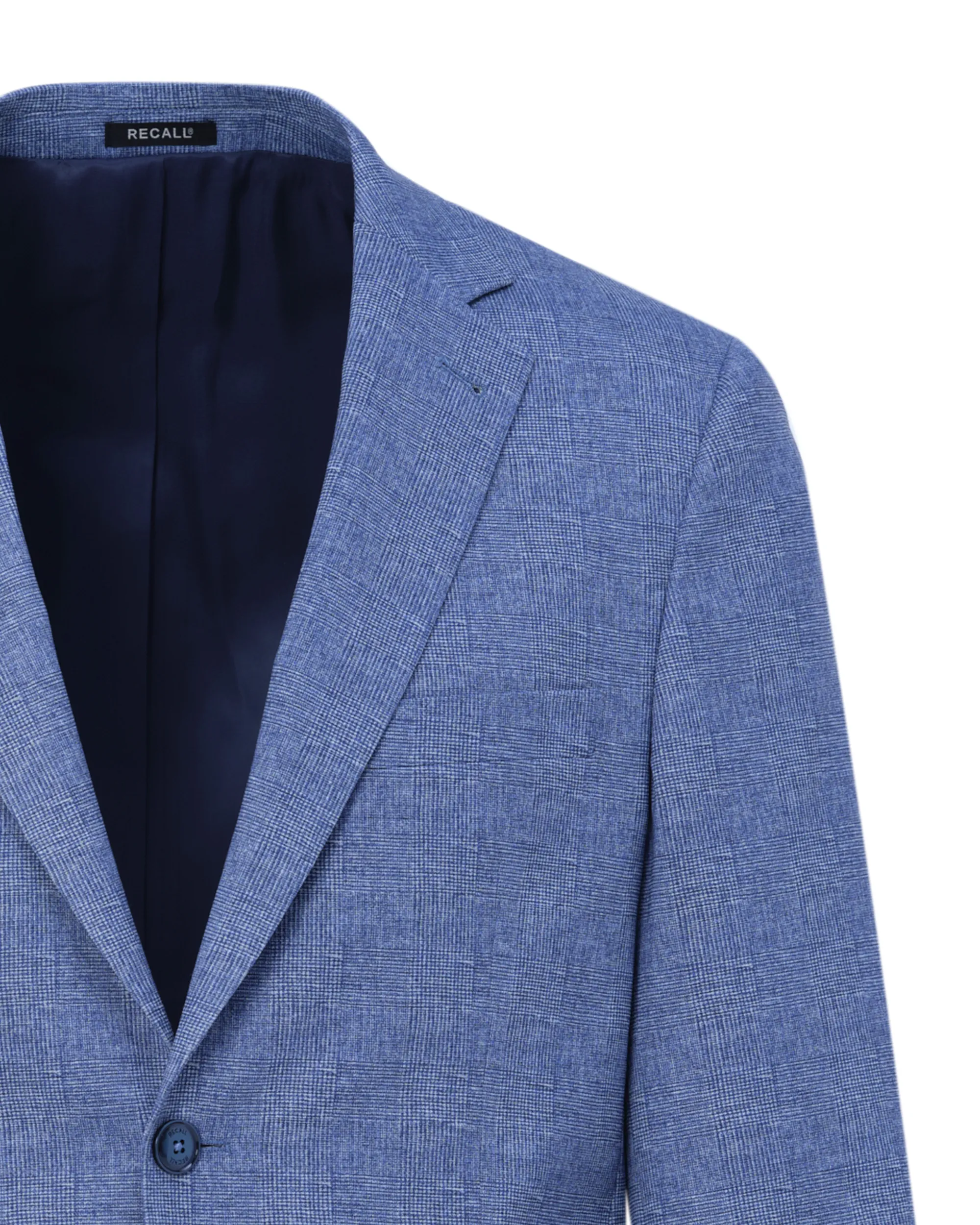 Recall - Mix & Match Colbert Blauw kleine ruit 083372-001-102