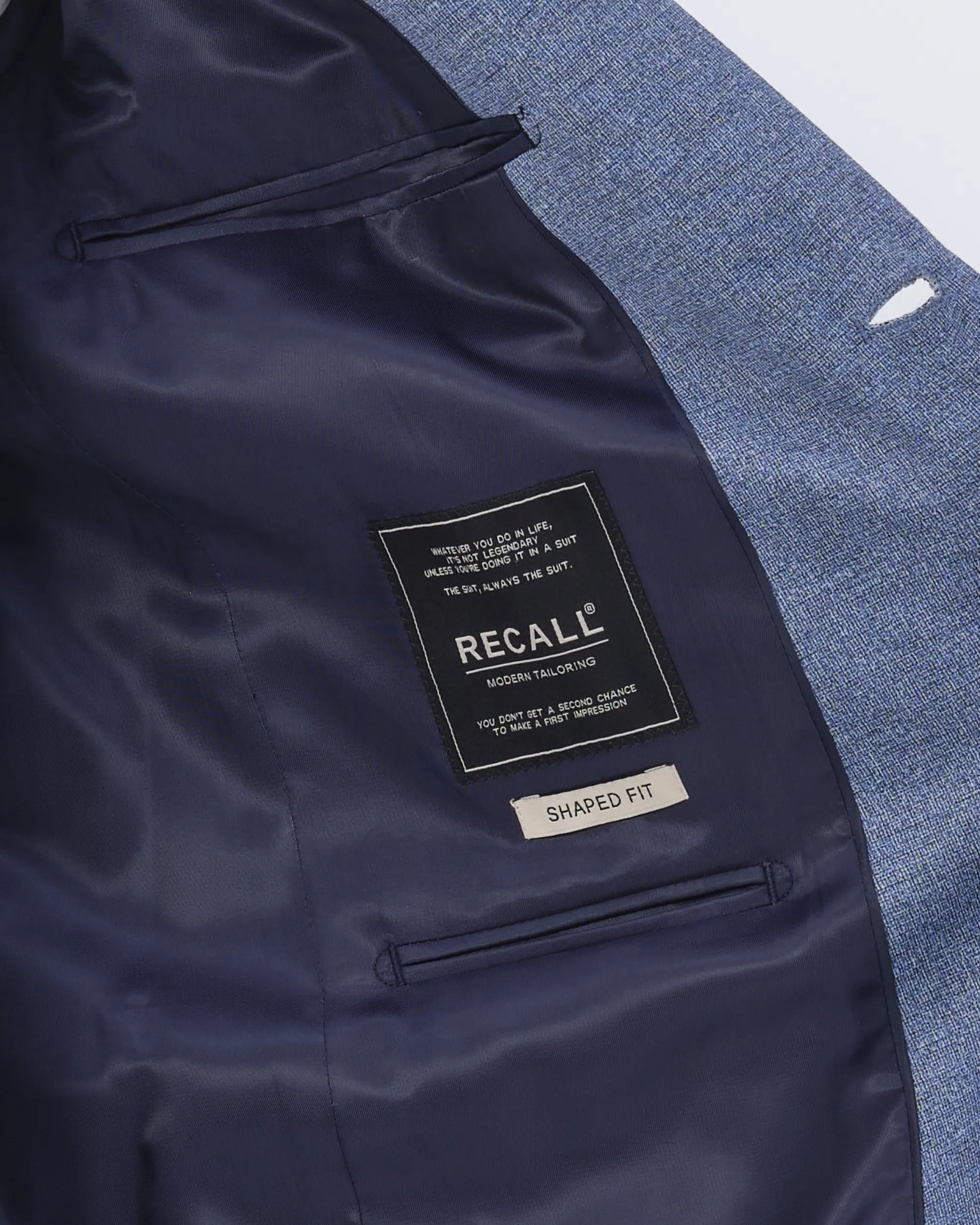 Recall - Mix & Match Colbert Lichtblauw uni 083373-001-102
