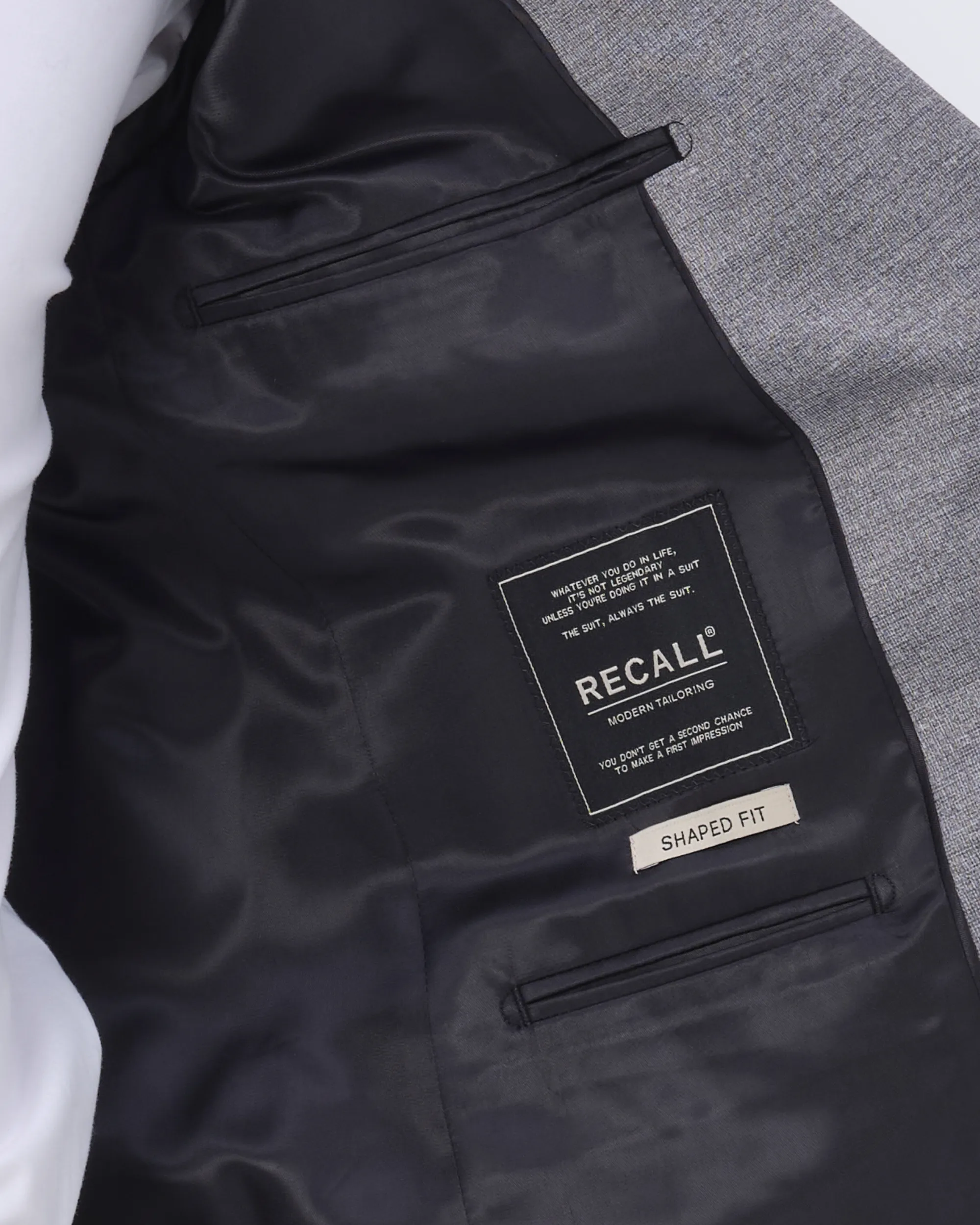 Recall - Mix & Match Colbert Lichtgrijs uni 083373-002-102