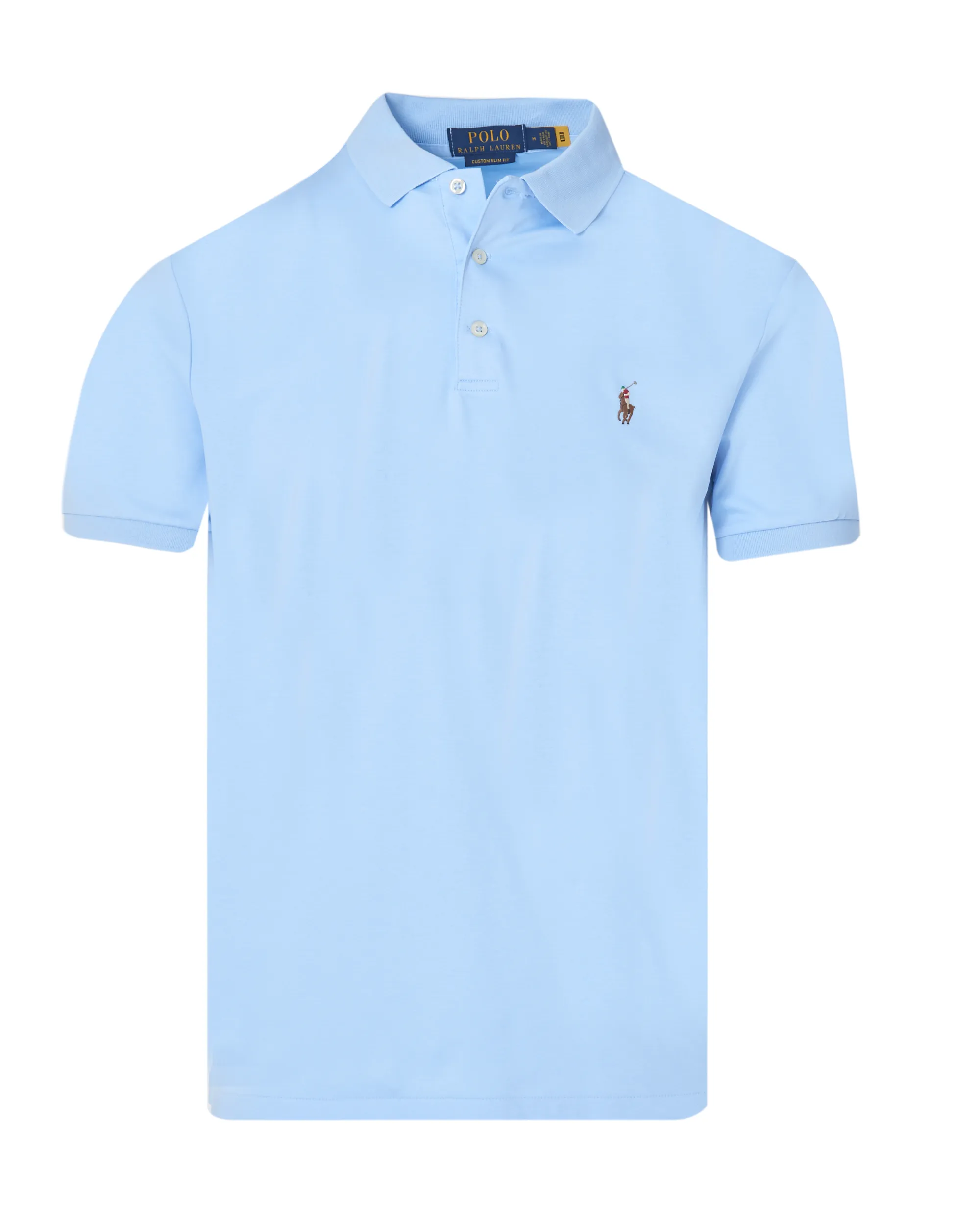 Polo Ralph Lauren Slim Fit Soft Touch Polo KM Licht blauw 083447-001-L