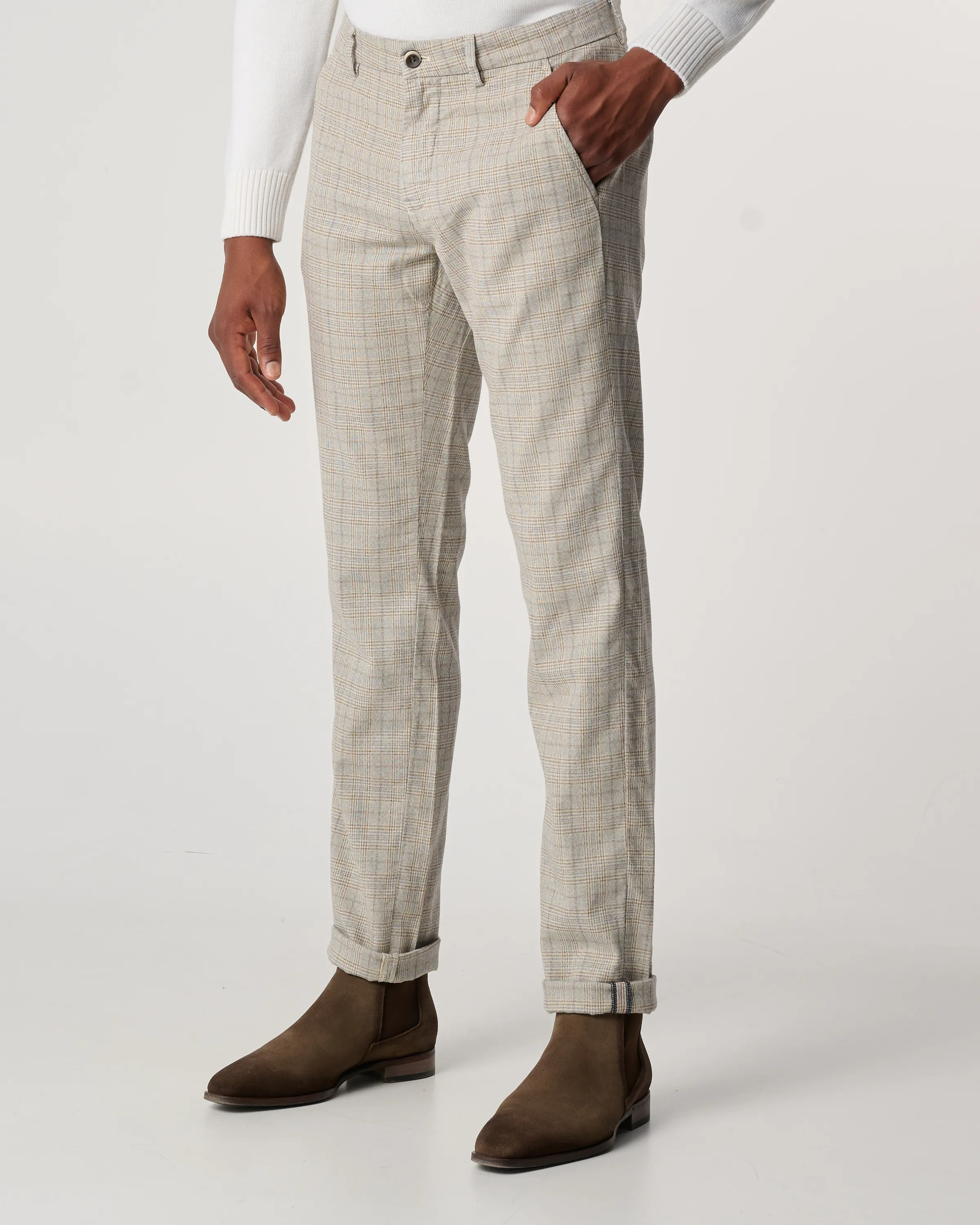 Mason's Chino Bruin ruit 083837-001-46