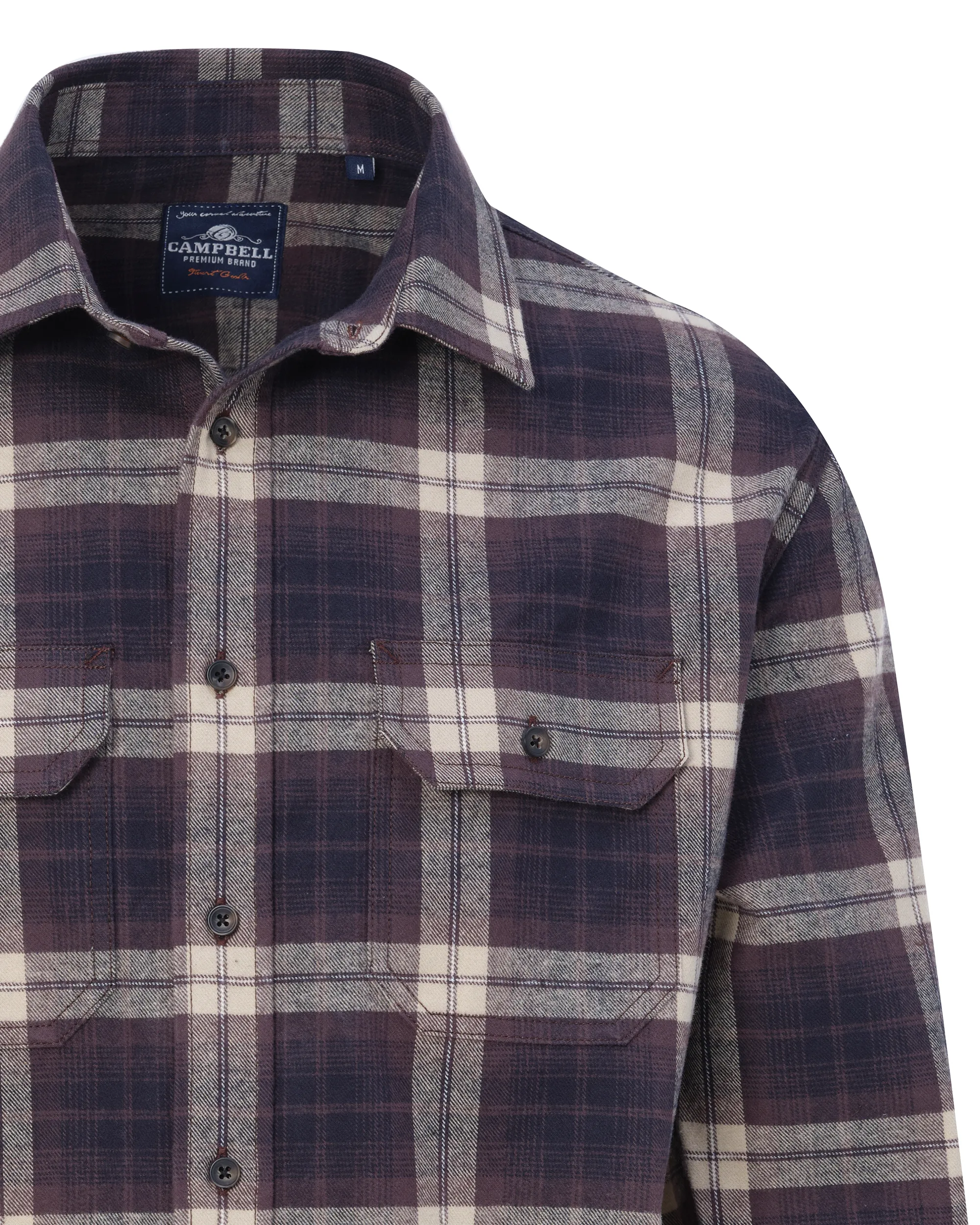 Campbell Overshirt Bruin grote ruit 084128-002-L