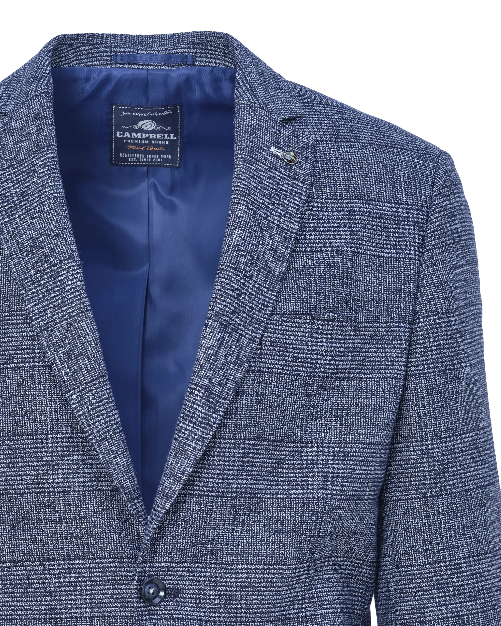 Campbell Blazer Navy grote ruit 084716-001-48