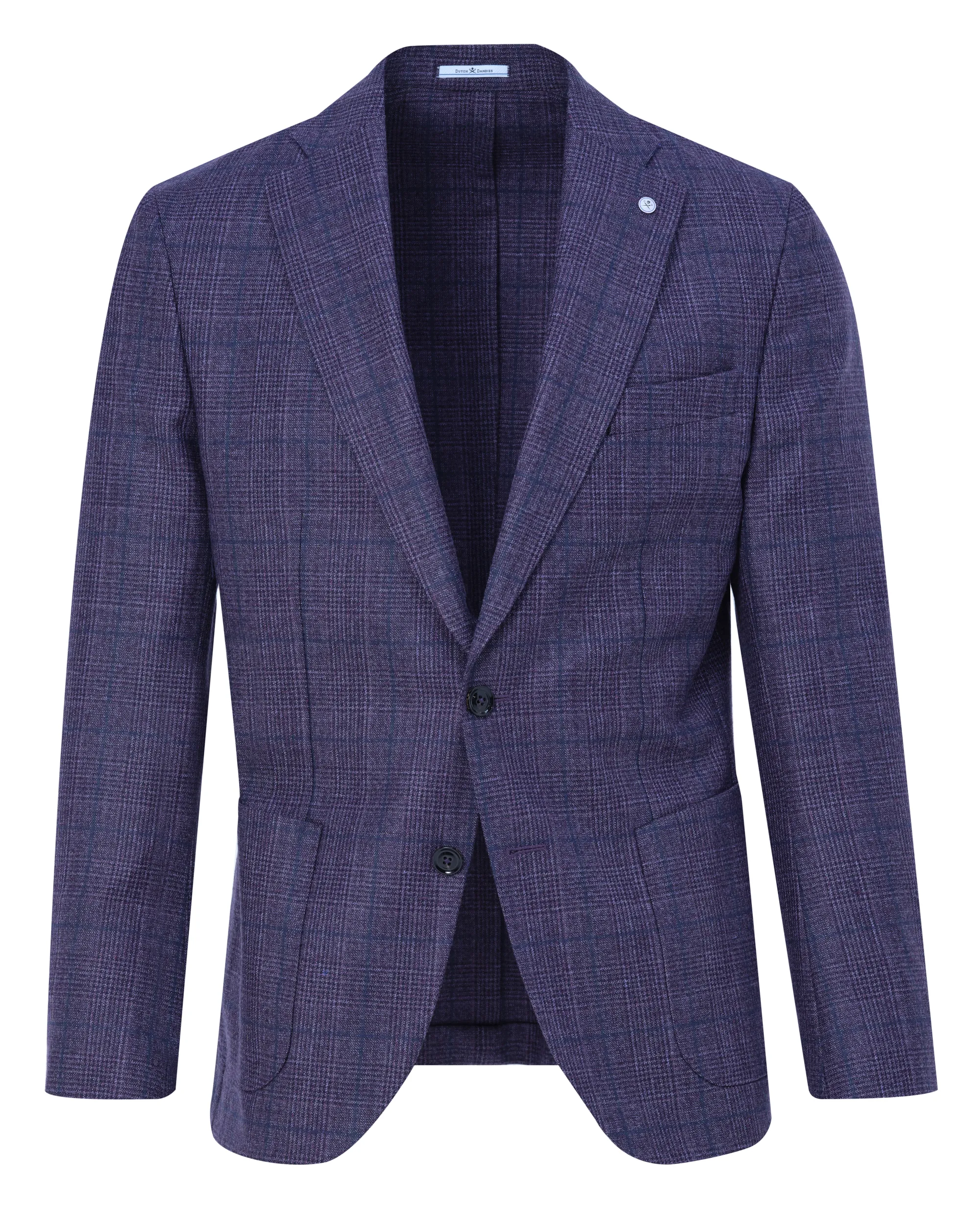 Dutch Dandies Colbert Paars grote ruit 084750-001-37
