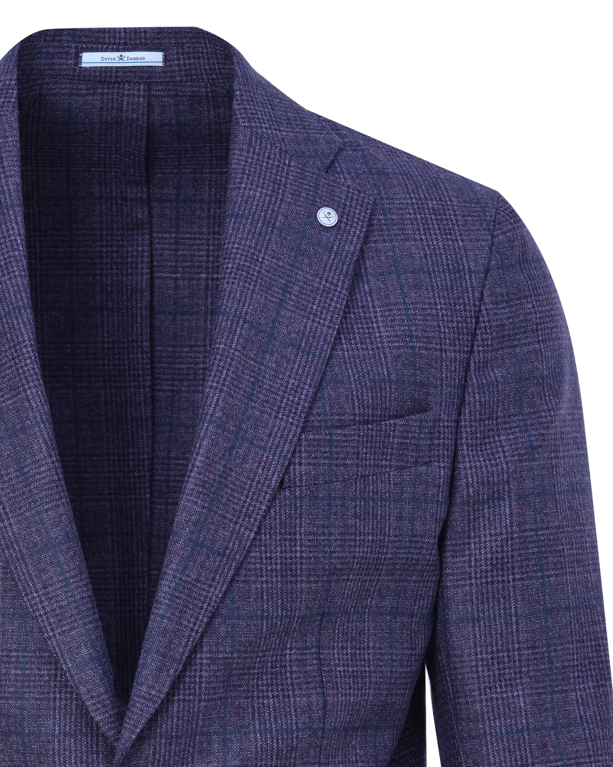 Dutch Dandies Colbert Paars grote ruit 084750-001-37