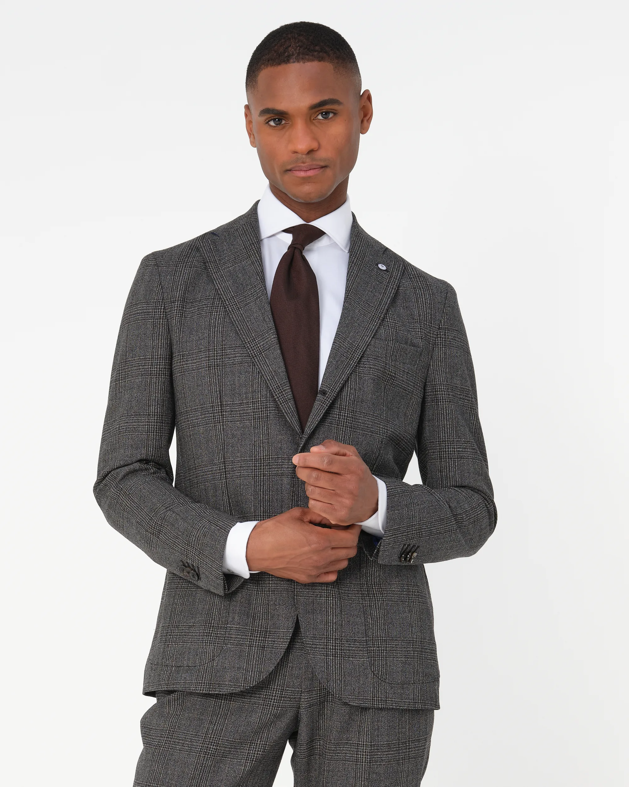 Dutch Dandies Pak Donkergrijs grote ruit 084762-001-37