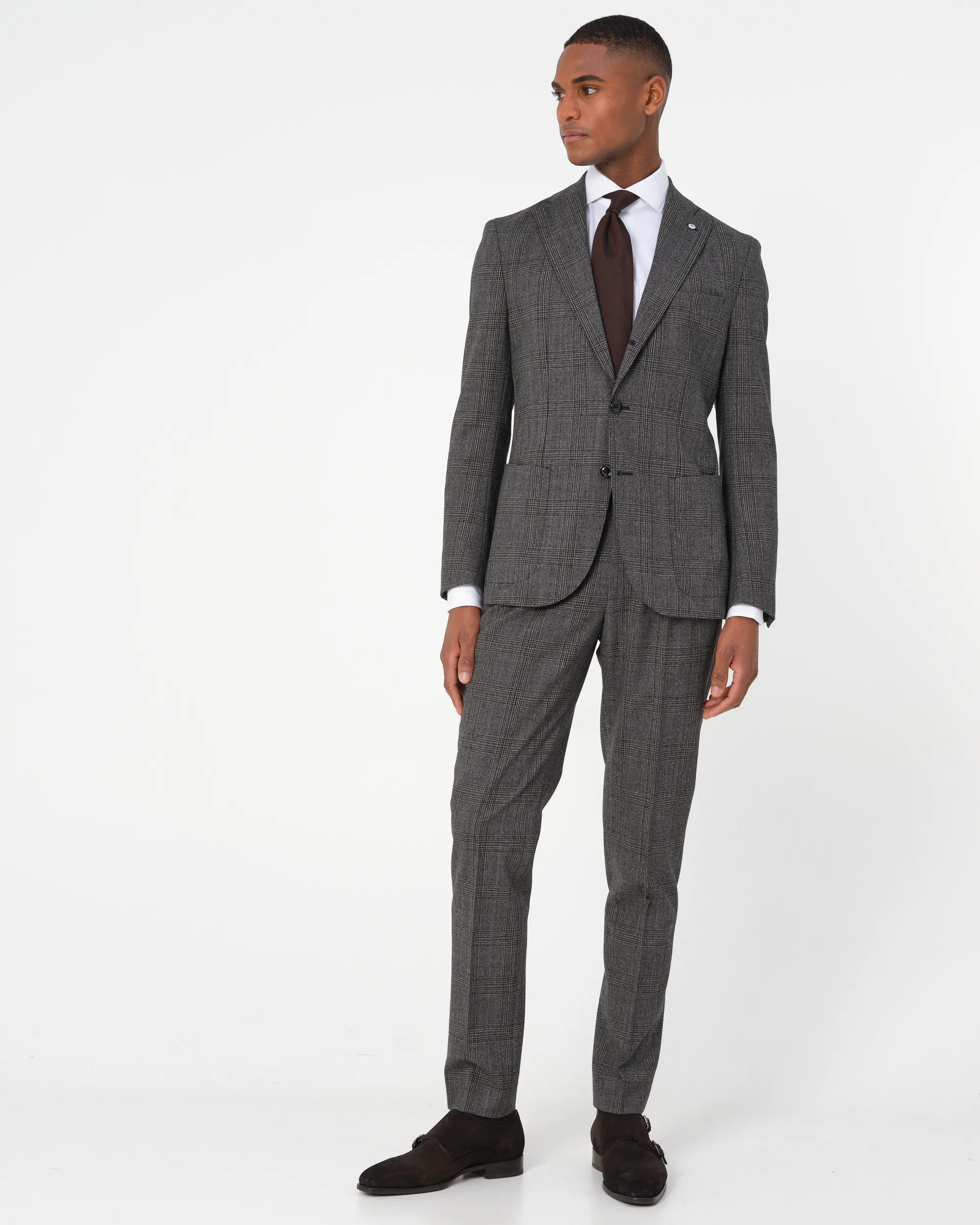 Dutch Dandies Pak Donkergrijs grote ruit 084762-001-37
