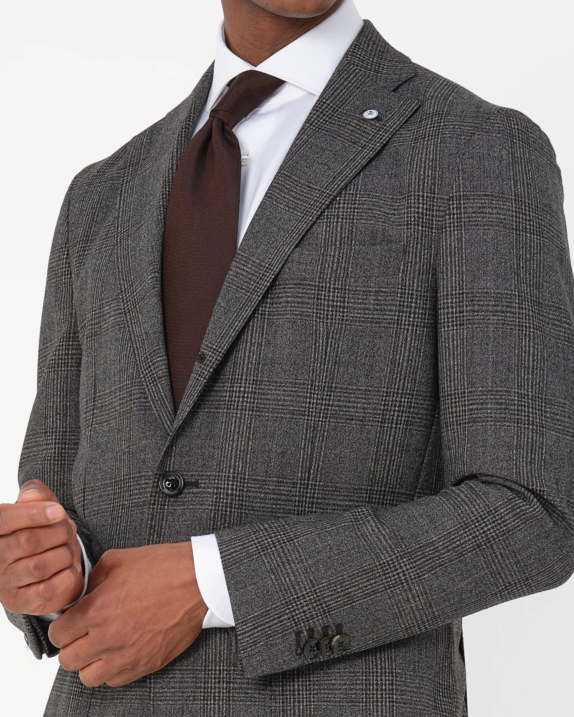 Dutch Dandies Pak Donkergrijs grote ruit 084762-001-37