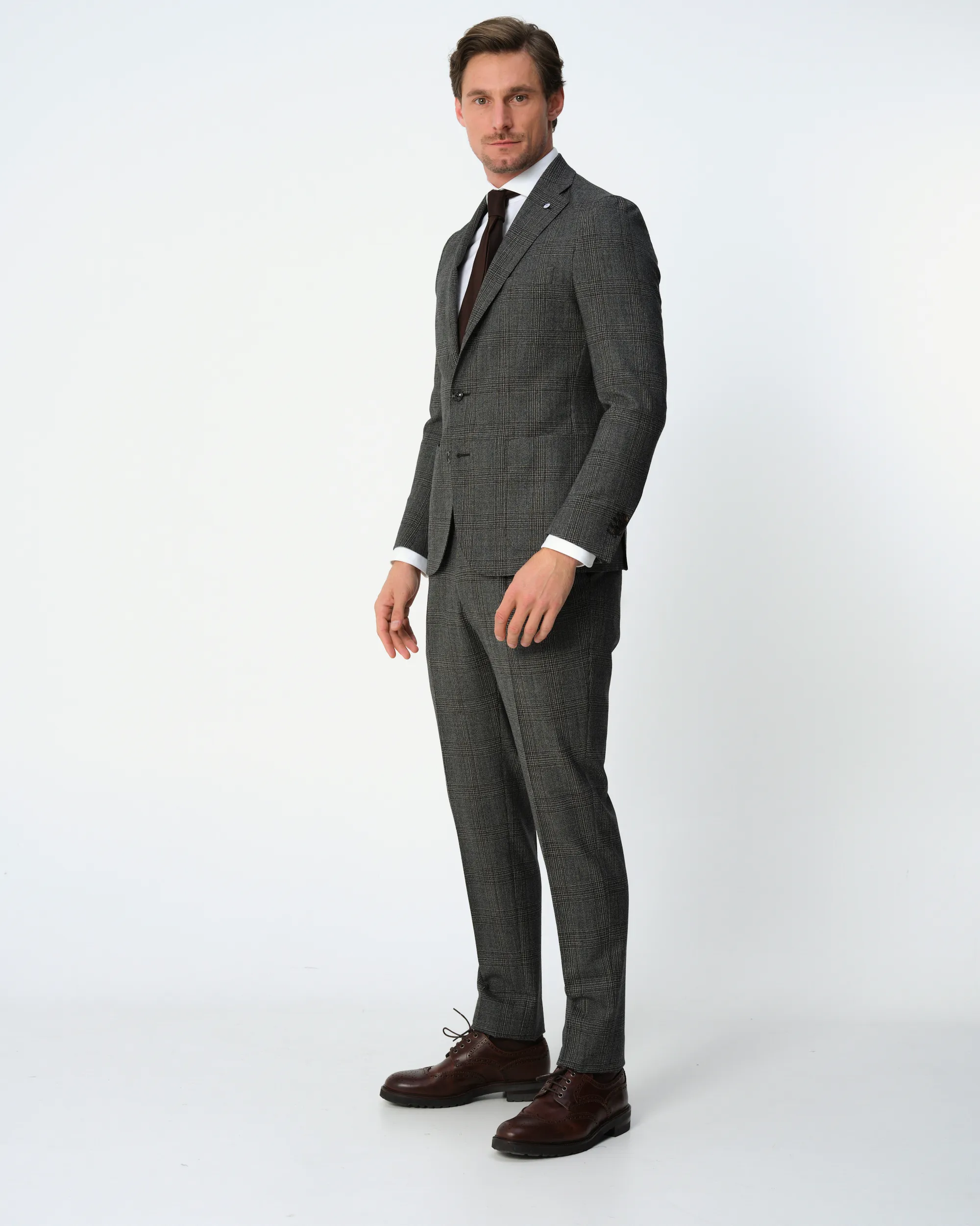 Dutch Dandies Pak Donkergrijs grote ruit 084762-001-37