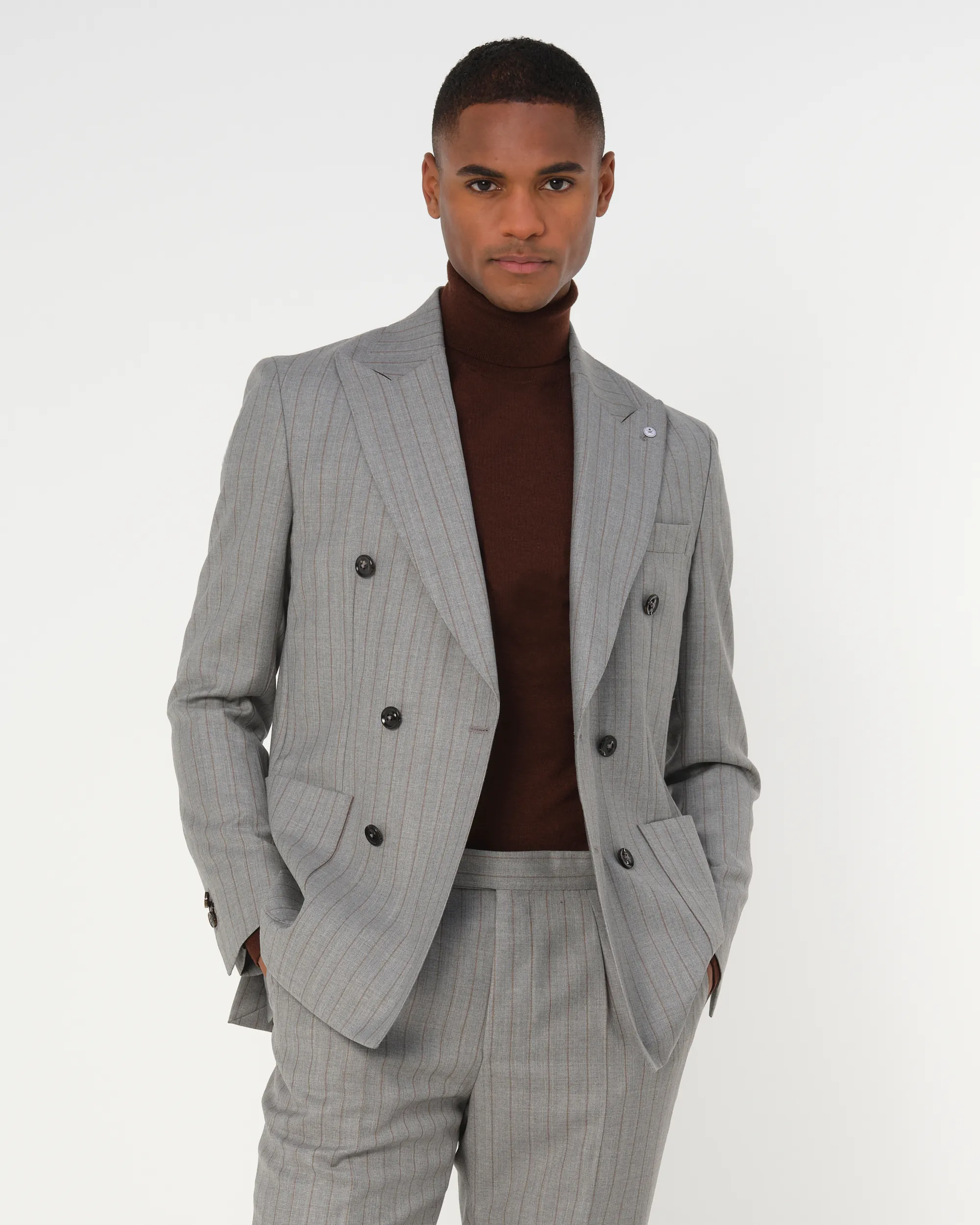 Dutch Dandies Pak Lichtgrijs streep 084769-001-37