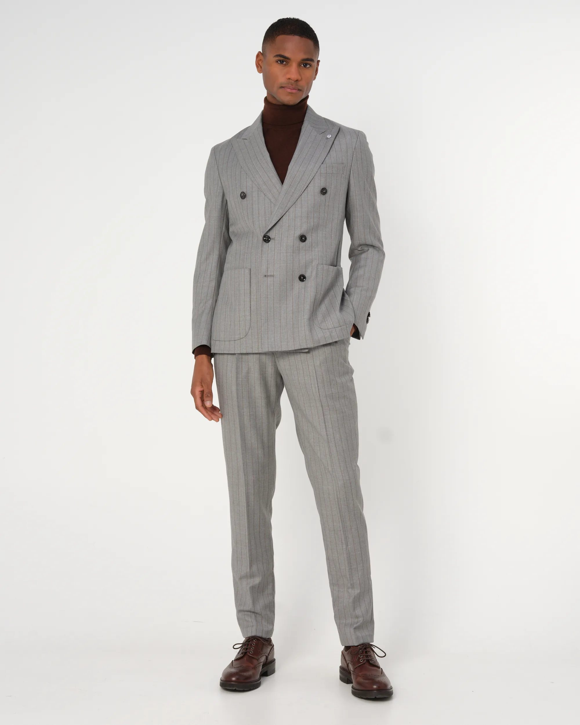 Dutch Dandies Pak Lichtgrijs streep 084769-001-37