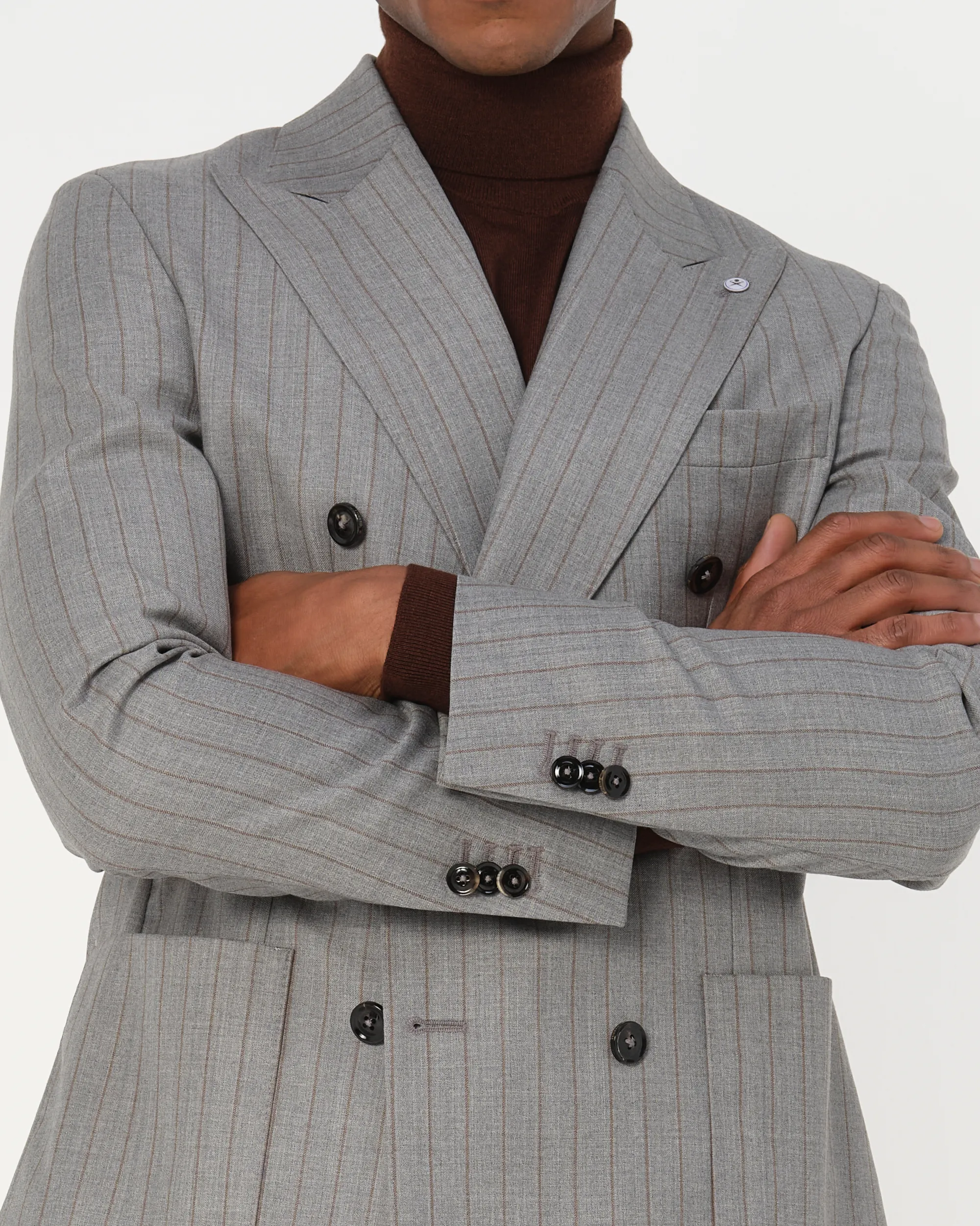 Dutch Dandies Pak Lichtgrijs streep 084769-001-37