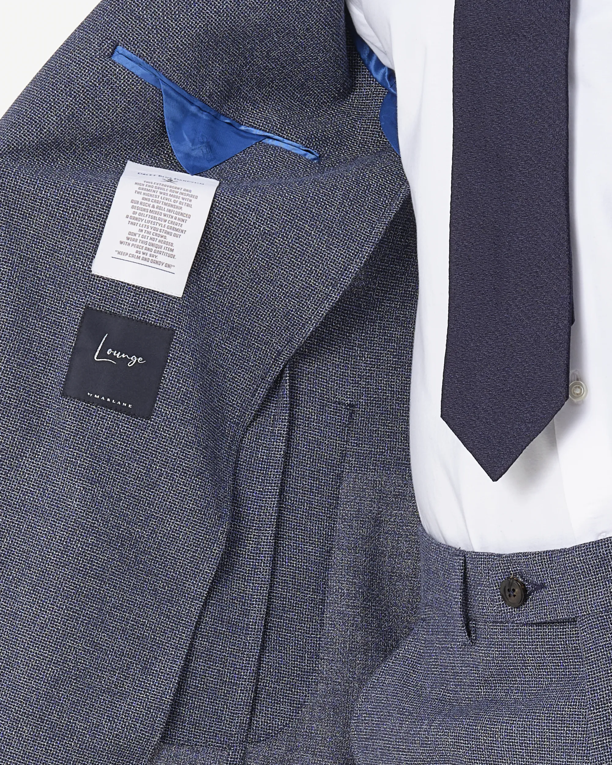 Dutch Dandies Mix & Match Colbert Blauw uni 084776-001-46