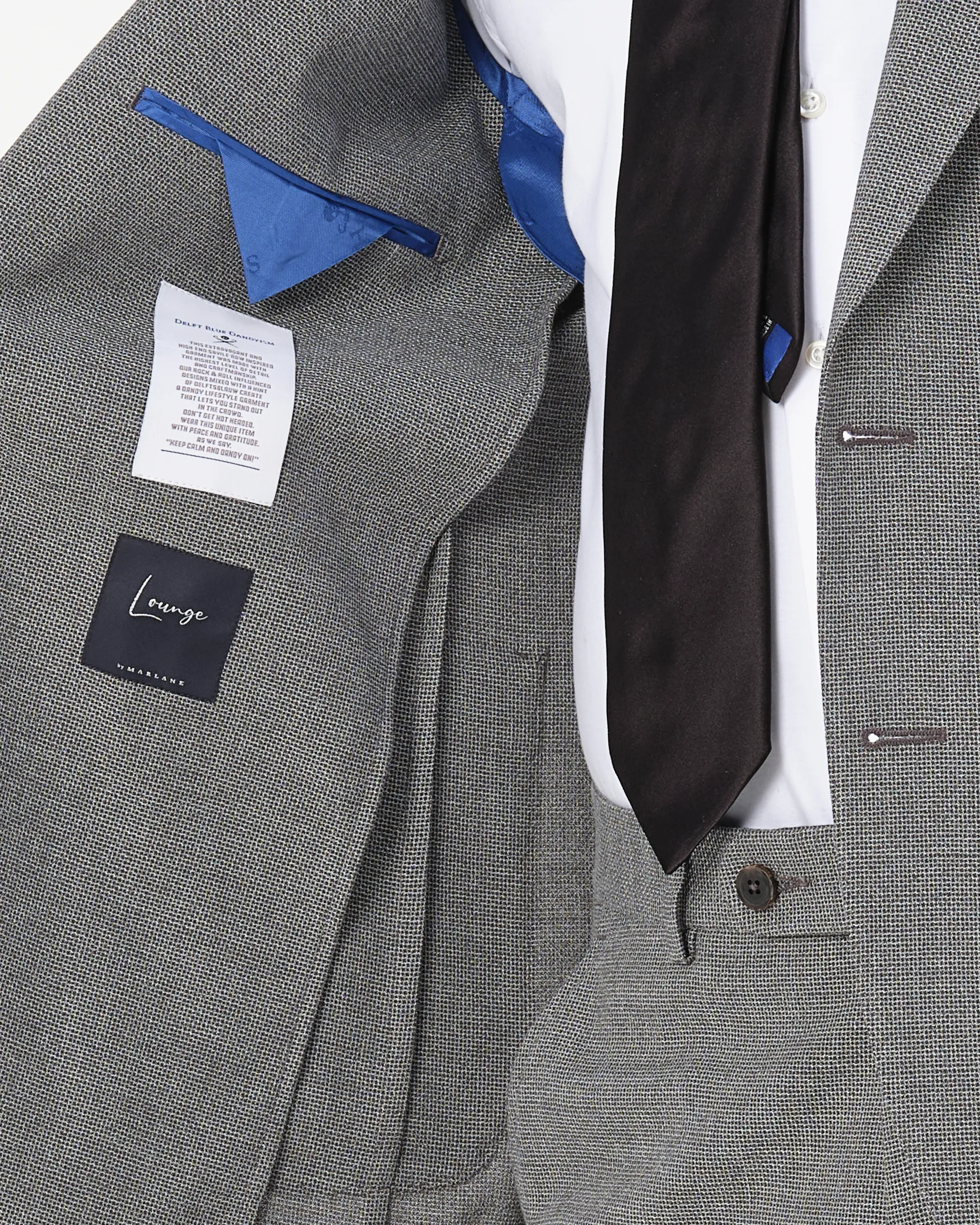 Dutch Dandies Mix & Match Colbert Grijs uni 084776-002-46