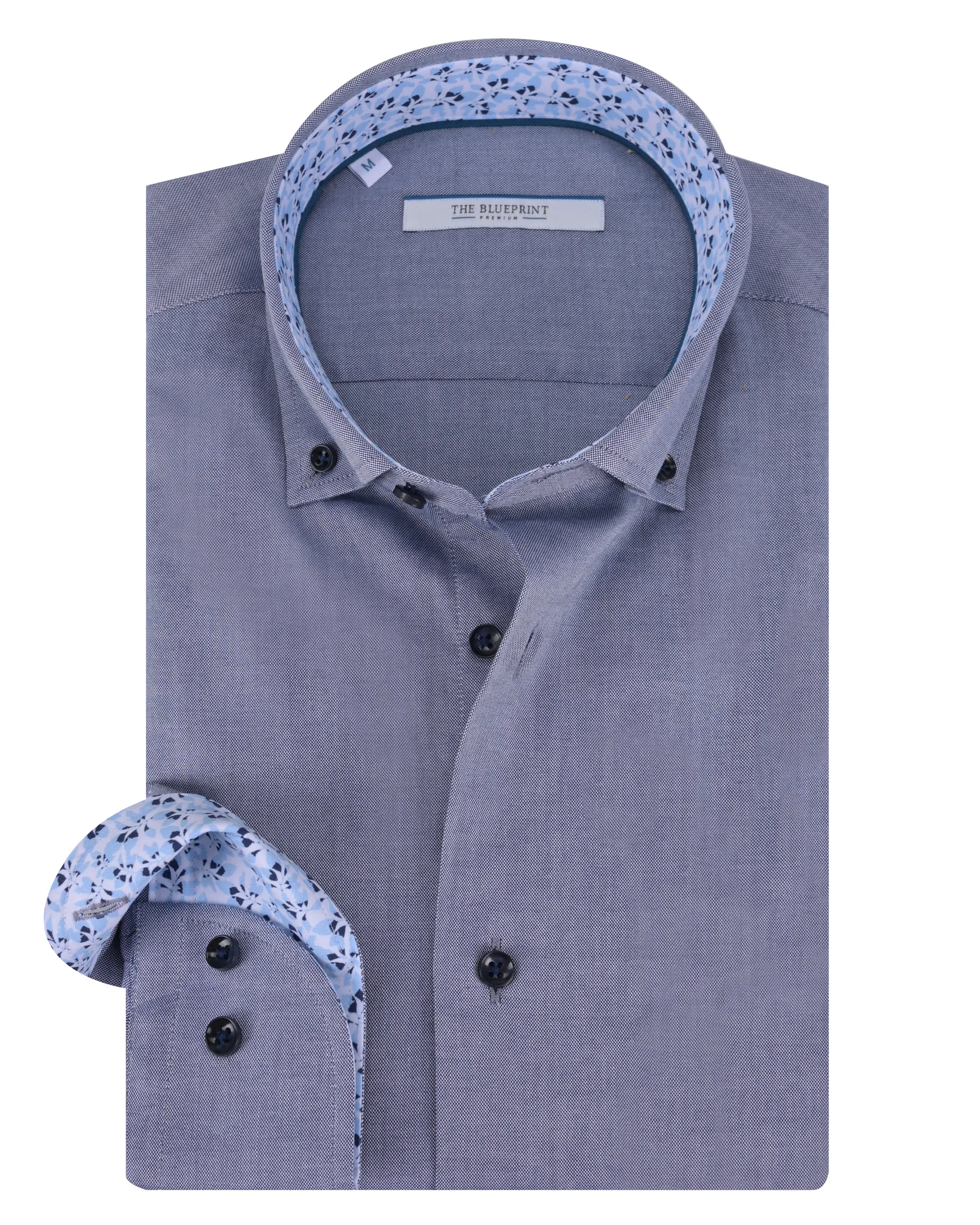 The BLUEPRINT Premium Casual Overhemd LM Blauw uni 084837-001-L