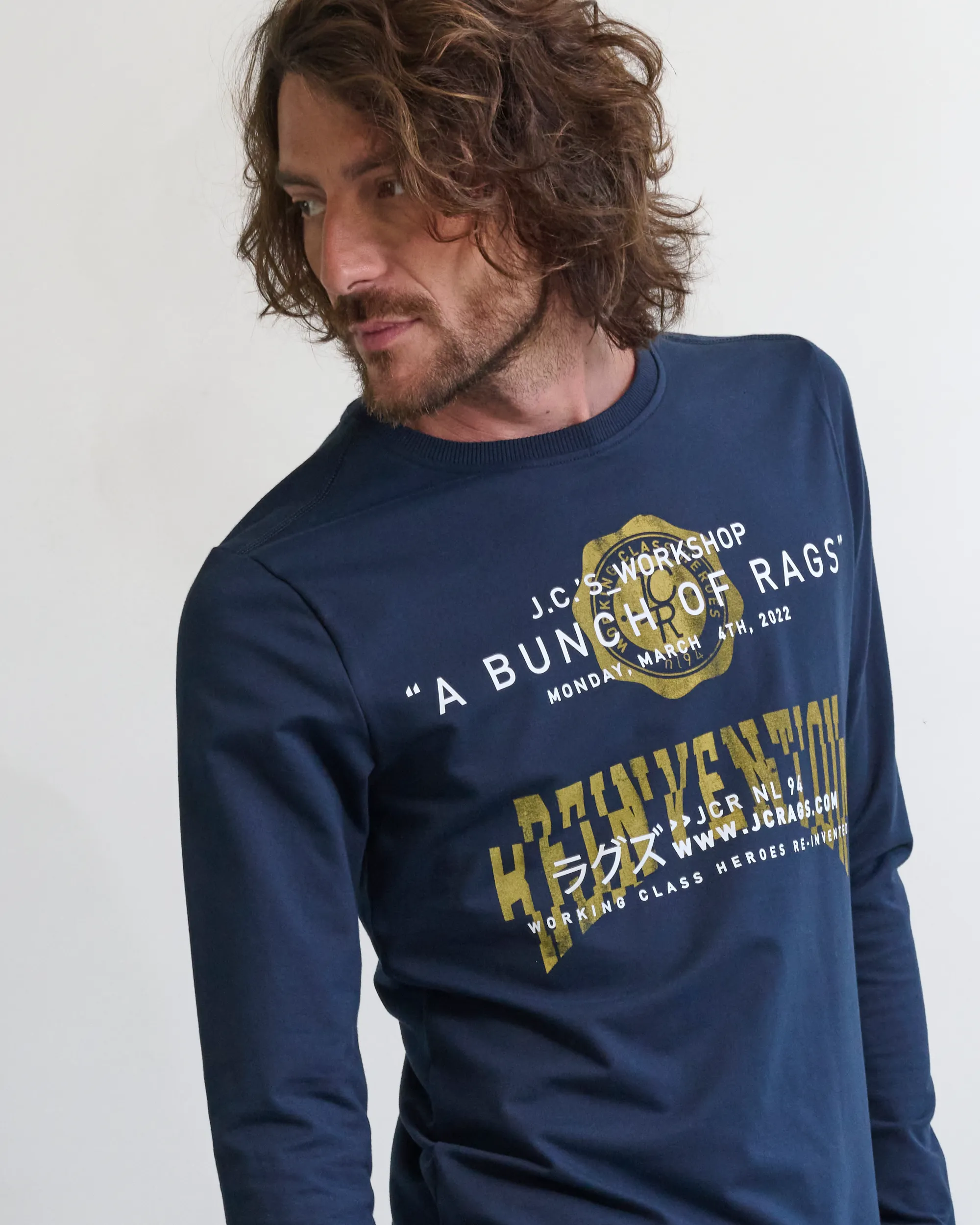 J.C Rags Rodman Sweater Sky Captain 084872-001-L