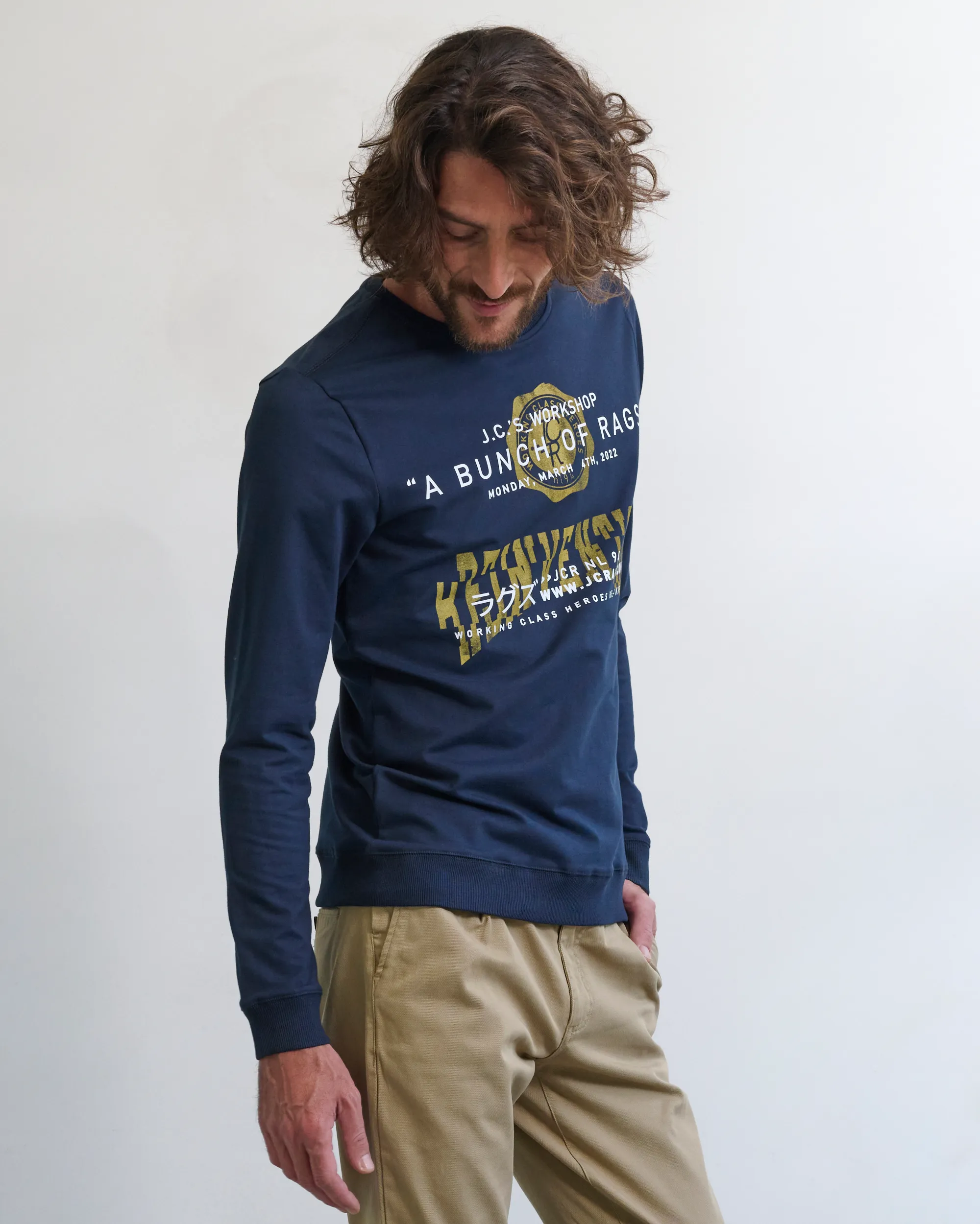 J.C Rags Rodman Sweater Sky Captain 084872-001-L