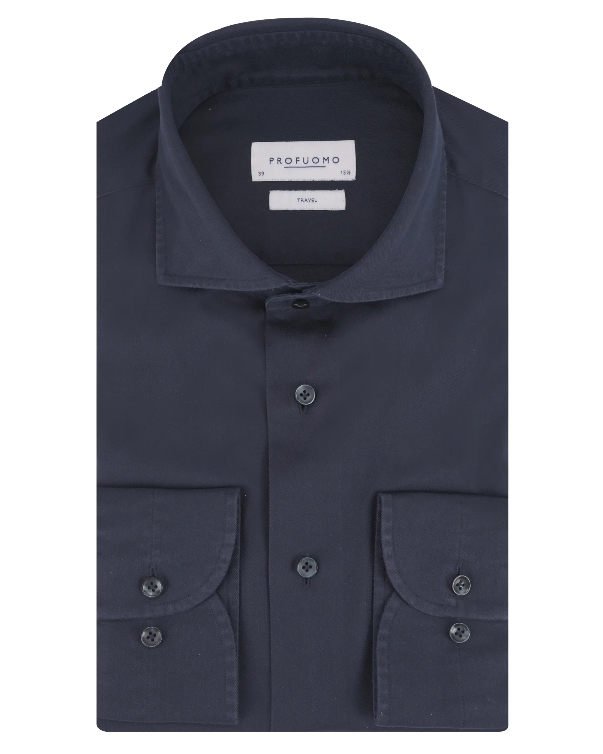 Profuomo Travel Overhemd LM Blauw 085135-001-37