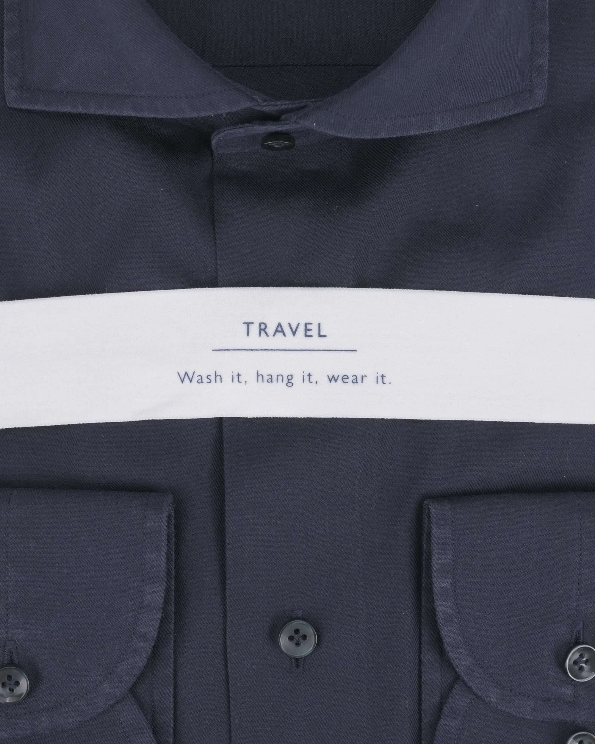 Profuomo Travel Overhemd LM Blauw 085135-001-37