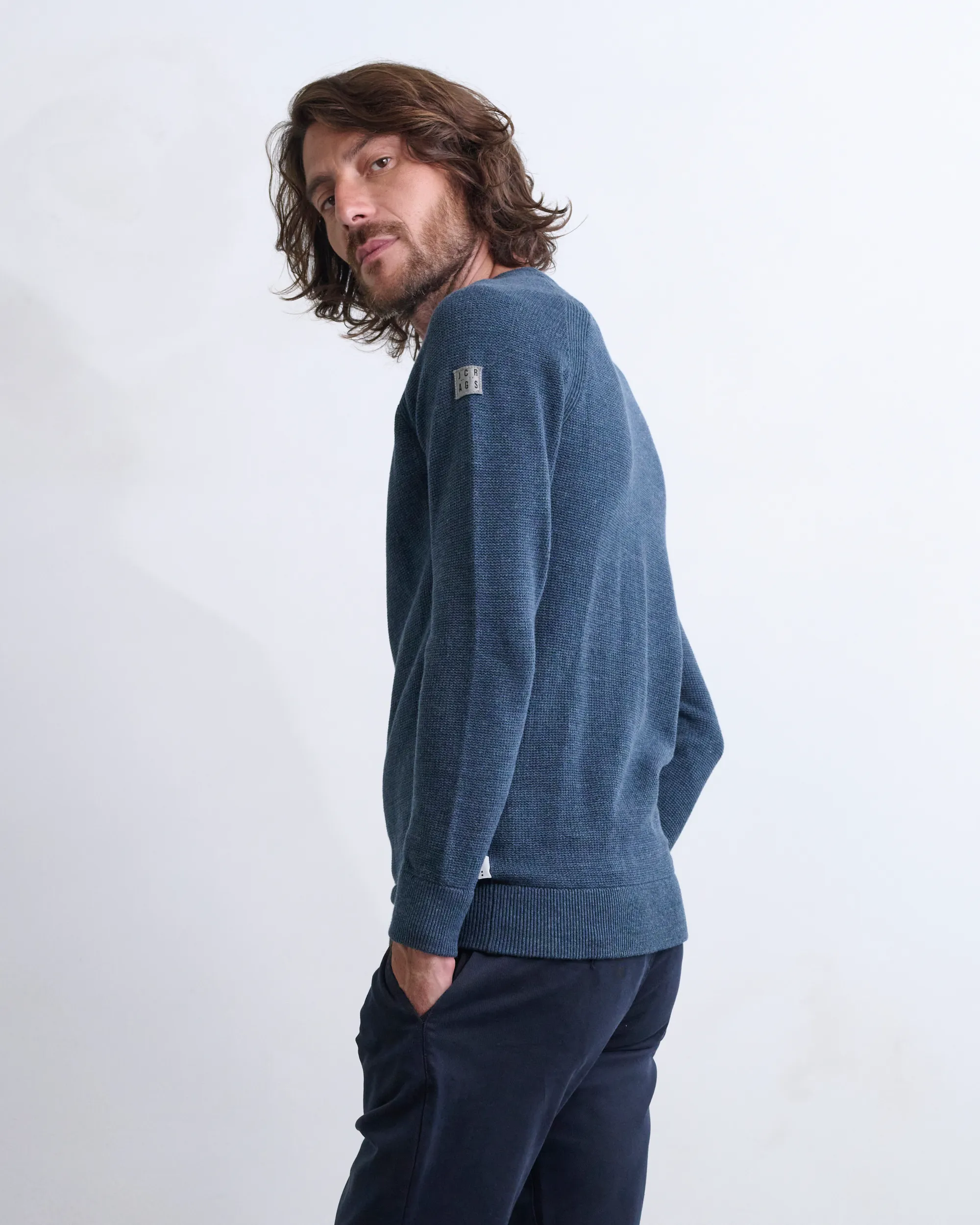 J.C. RAGS Trui O-hals Midnight navy 085145-003-L