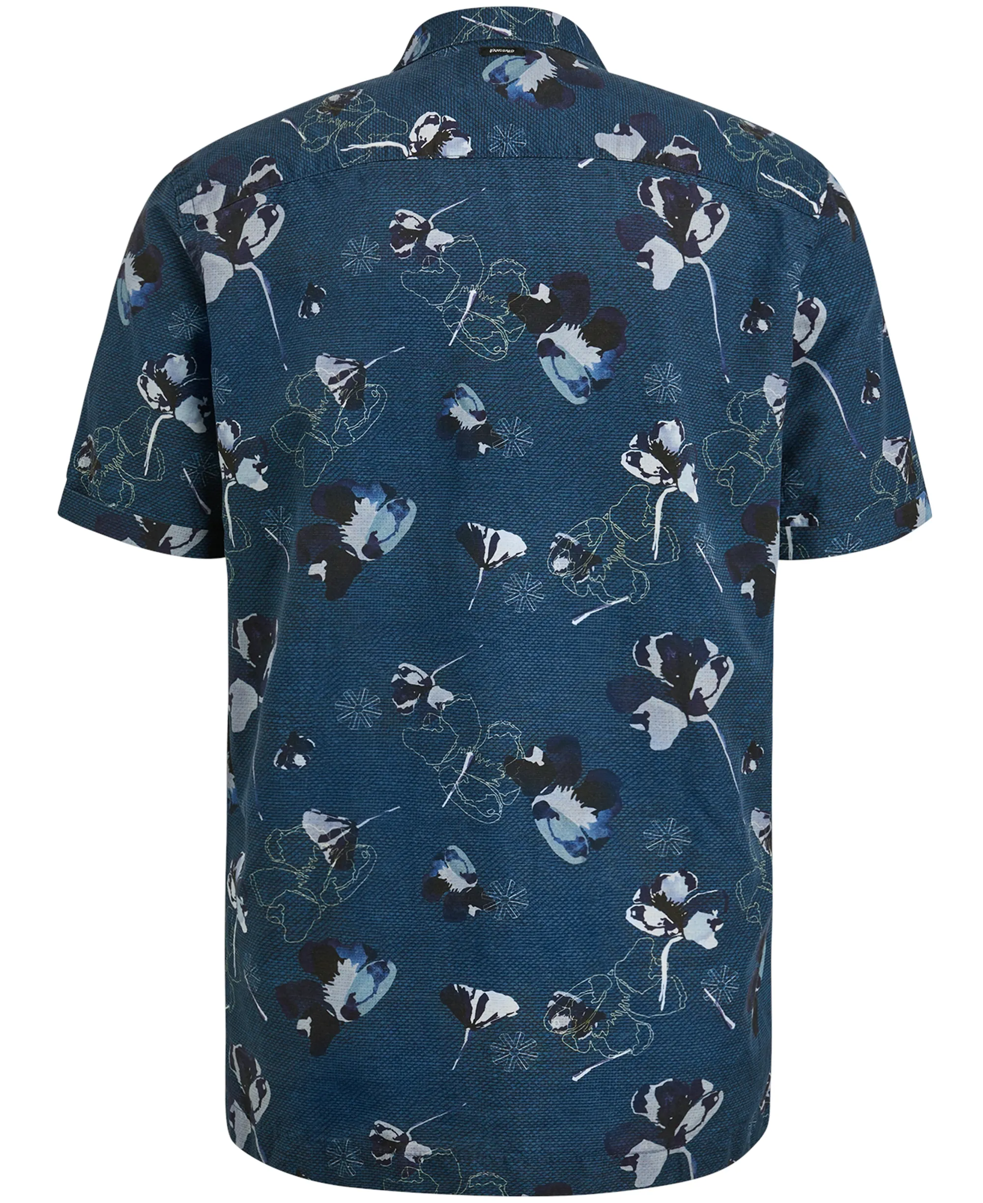 Vanguard Casual Overhemd KM Blauw 085752-001-L