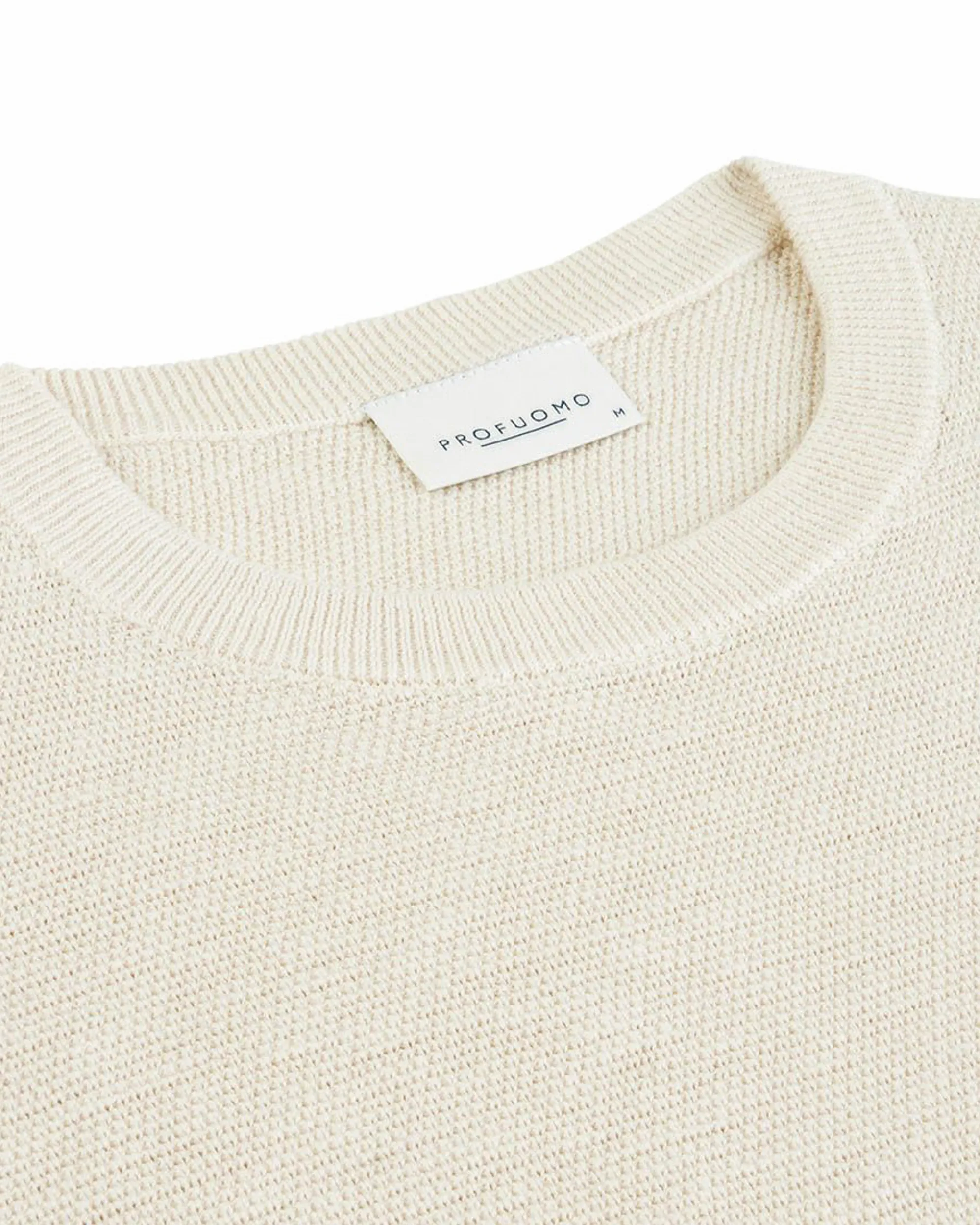 Profuomo Trui ronde hals Wit 086501-001-L