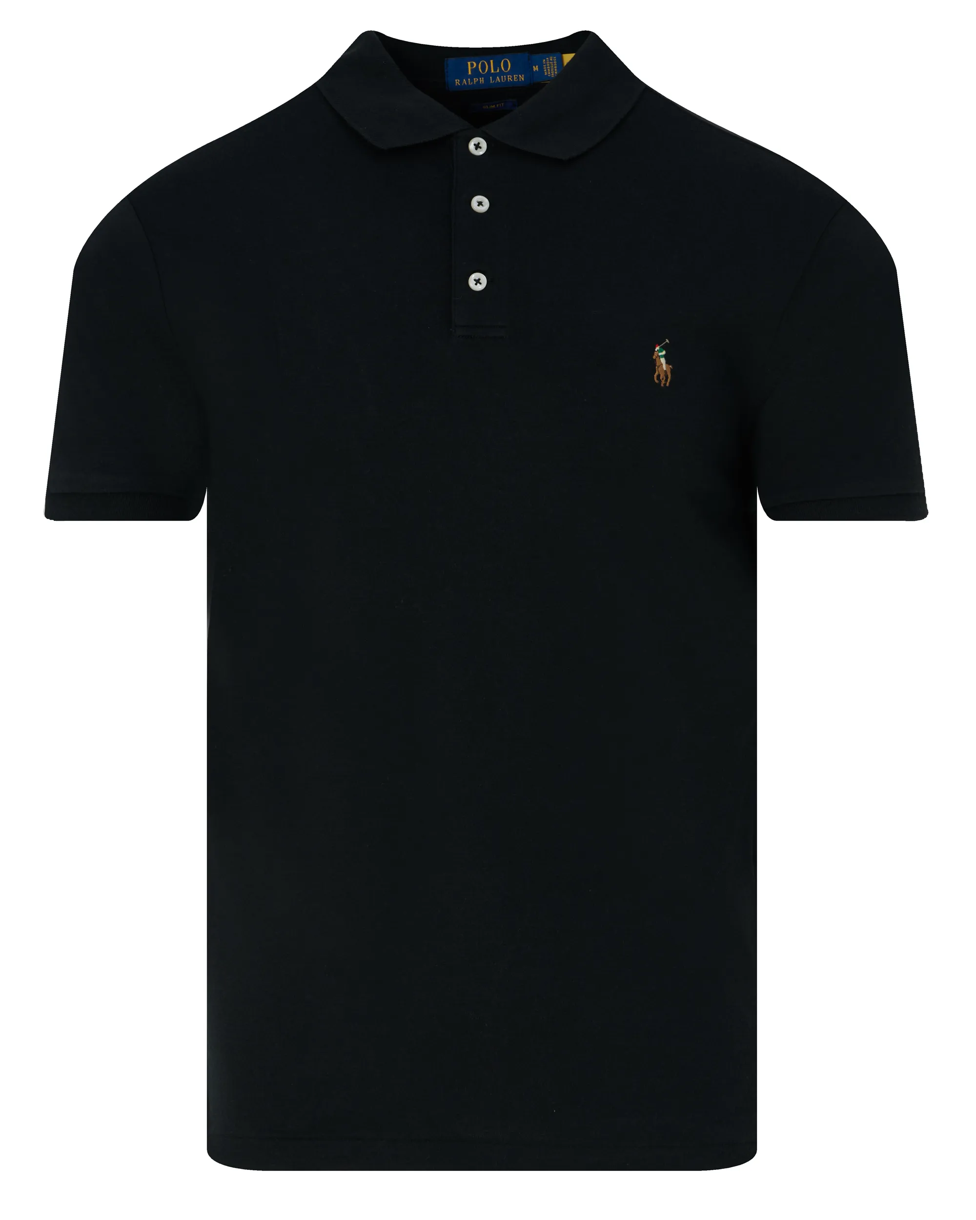 Polo Ralph Lauren Slim Fit Soft Touch Polo KM Zwart 086567-001-L