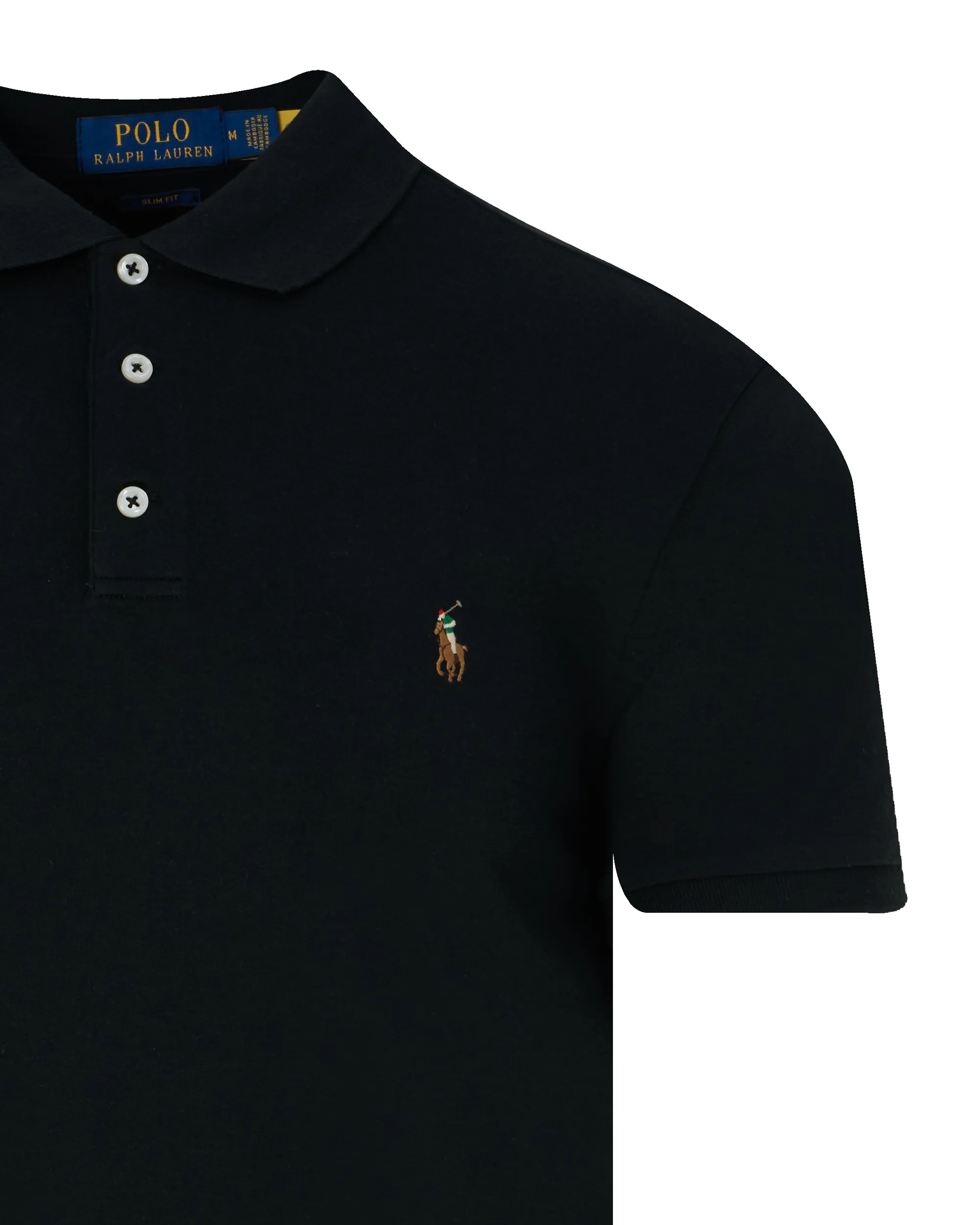 Polo Ralph Lauren Slim Fit Soft Touch Polo KM Zwart 086567-001-L